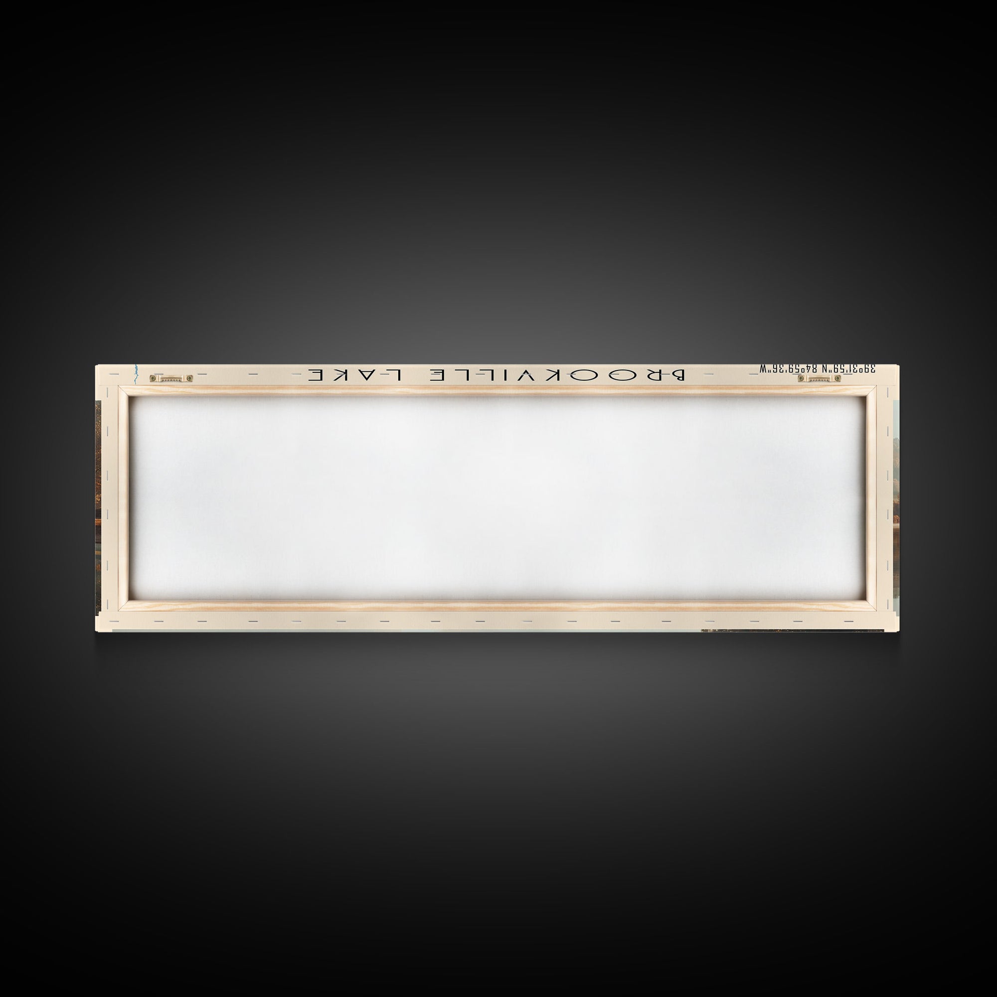 Brookville Lake Indiana Framed Canvas Print, Lake House Decor, Panoramic Wall Art, Travel Poster, Rustic Lake Painting, Nature Art