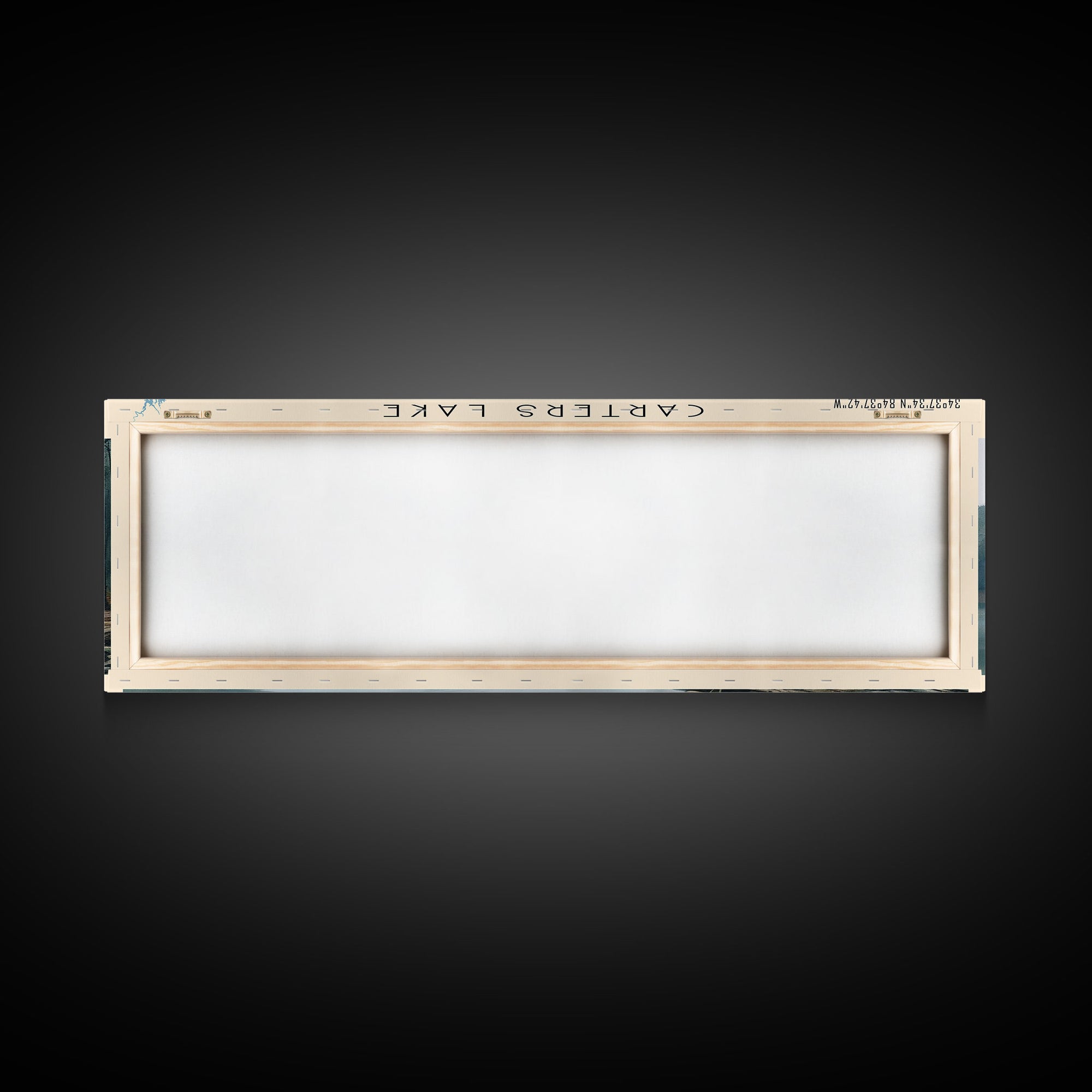 Carters Lake Georgia Framed Canvas Print, Panoramic Lake House Decor, Wall Art, Travel Poster, Rustic Lake Painting, Nature Art