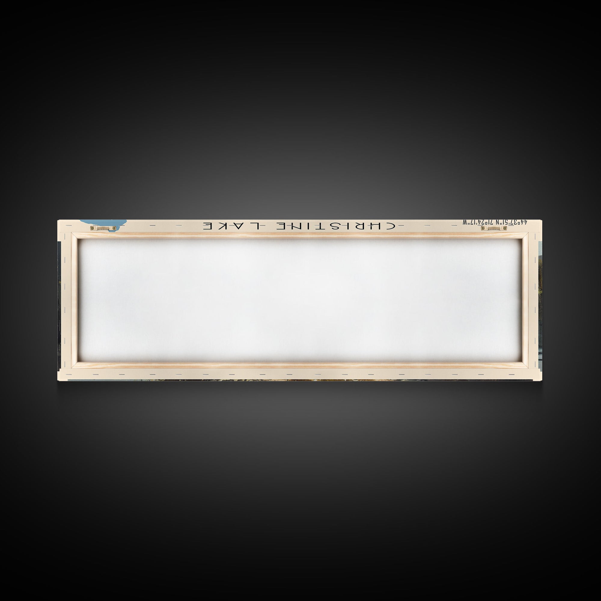 Christine Lake New Hampshire Framed Canvas Print, Lake House Art, Panoramic Wide Art, Travel Poster, Rustic Lake Painting, Home Decor