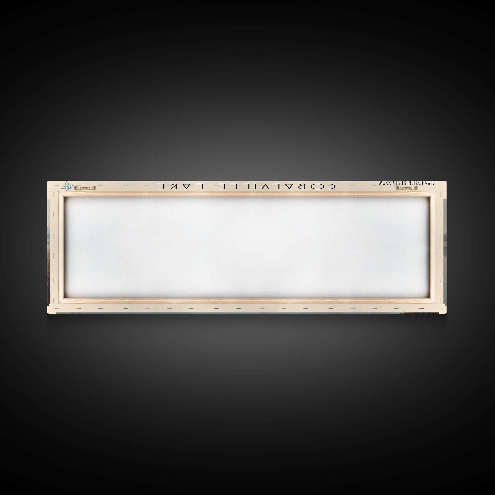 Conway Lake New Hampshire Framed Canvas Print, Lake House Decor, Panoramic Wide Art, Travel Poster, Rustic Lake Painting, Home Decor
