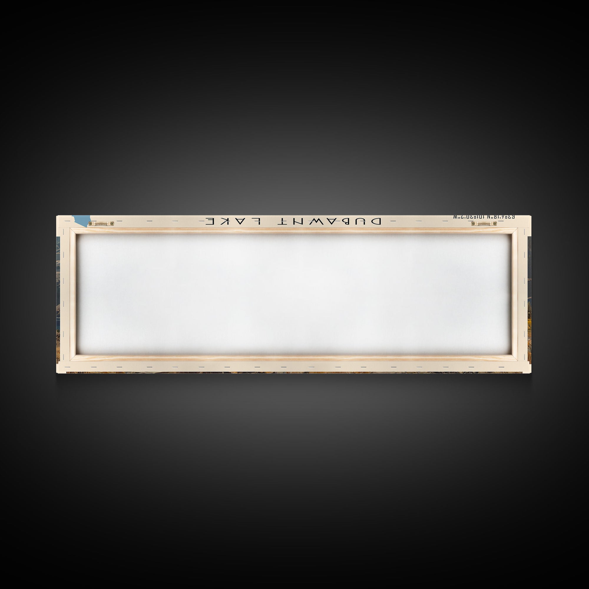 Dubawnt Lake Panoramic Framed Canvas Print, Lake House Decor, Wall Art, Travel Poster, Modern Lake Painting, Nature Art