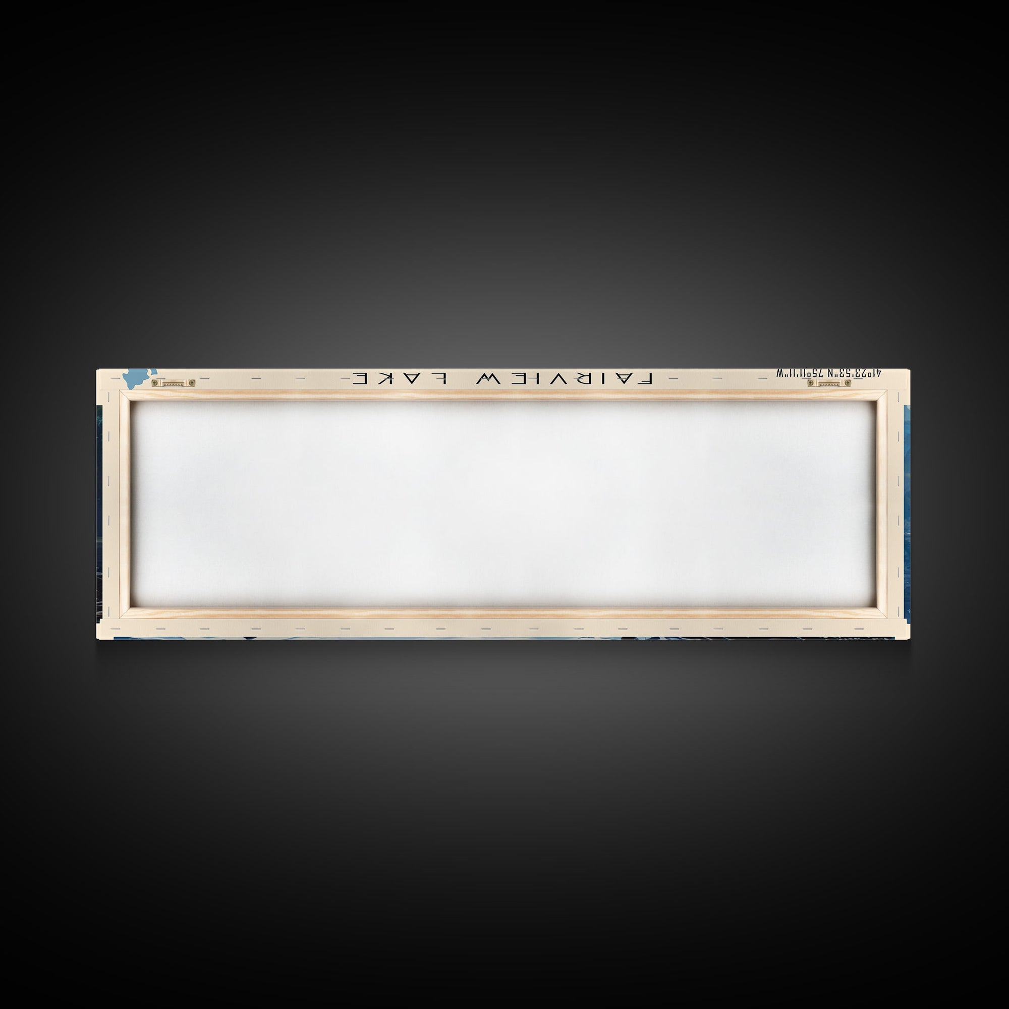 Fairview Lake Pennsylvania Framed Canvas Print, Lake House Decor, Panoramic Wall Art, Travel Poster, Rustic Lake Painting, Home Decor