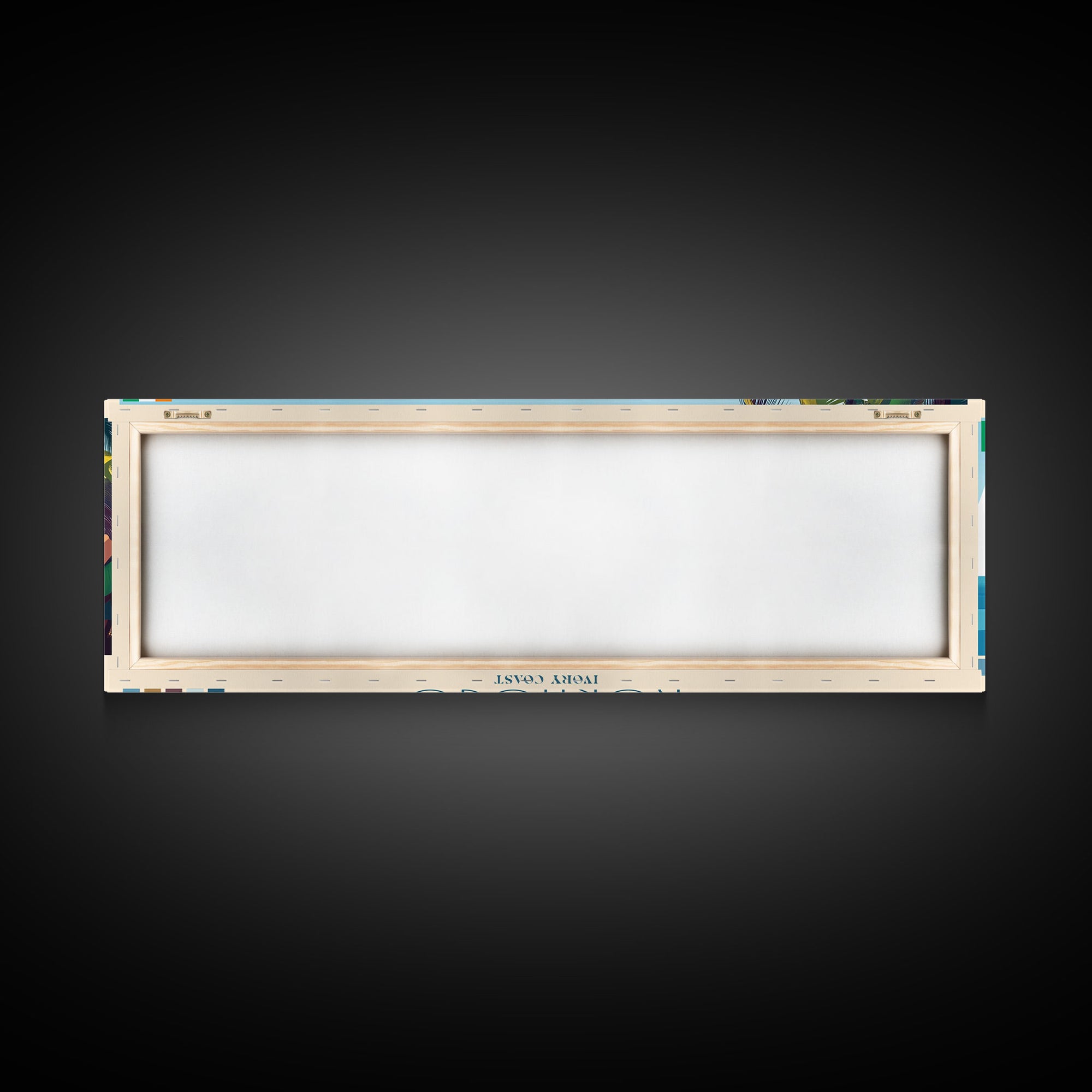 Korhogo, Ivory Coast Panoramic Travel Poster Canvas Print, Korhogo, Ivory Coast Painting, Ivory Coast Art, Korhogo Travel Art, Living Room Painting