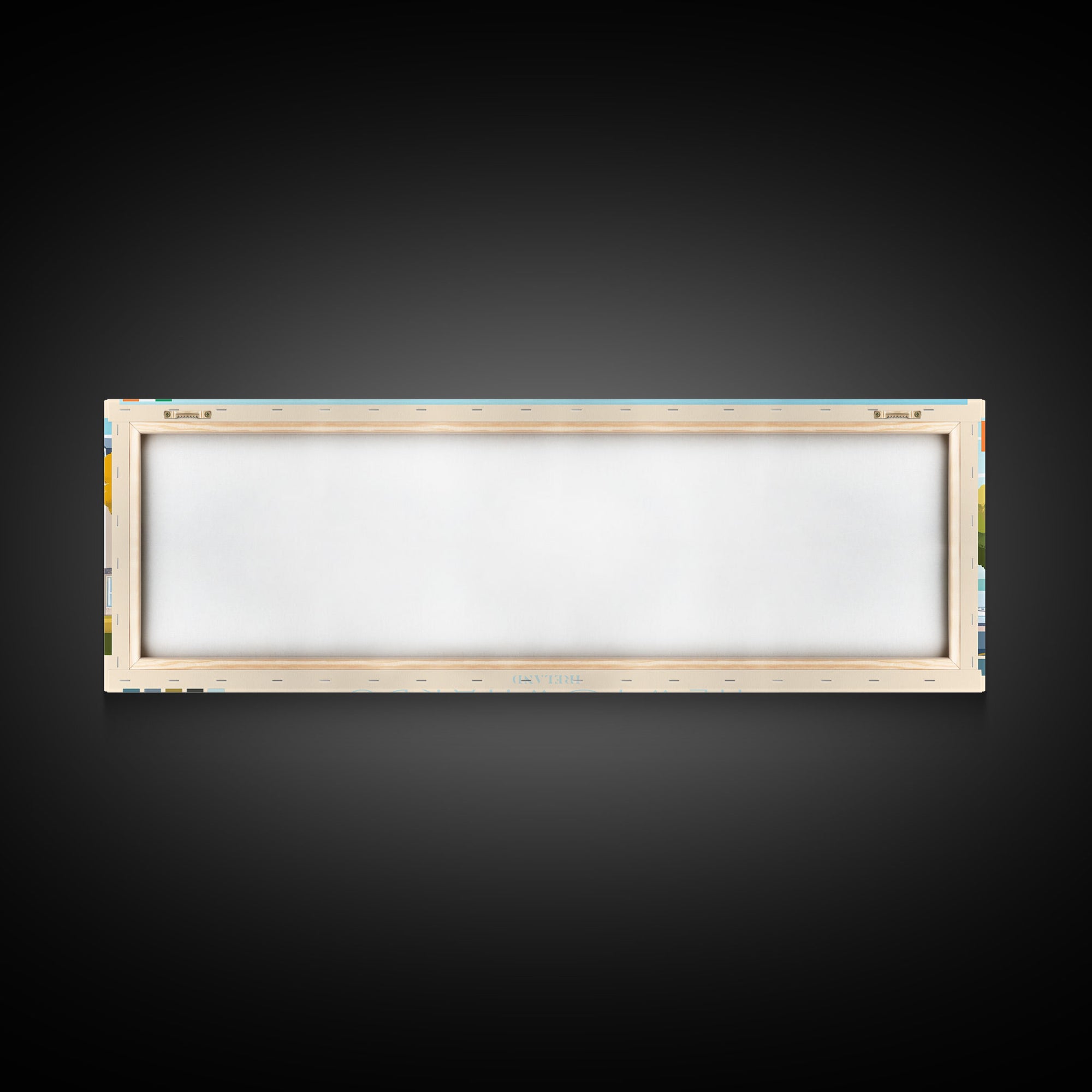 Newtownards, Ireland Travel Poster Panoramic Canvas Print, Newtownards, Ireland Painting, Ireland Art, Newtownards Travel Art, Guest Room Painting