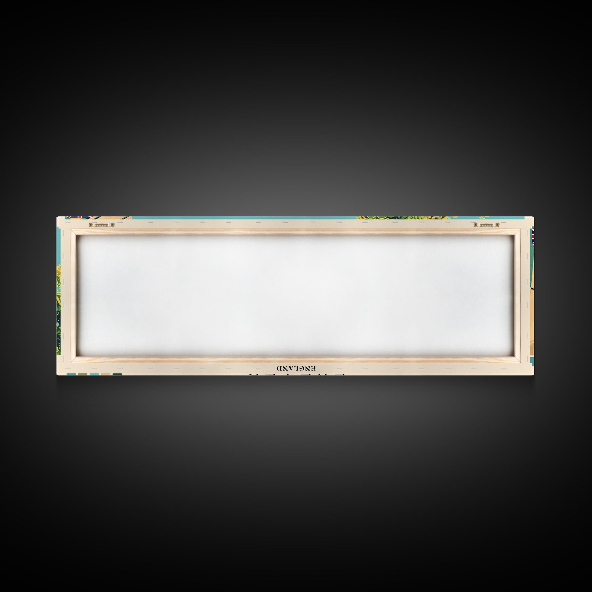 Exeter, England Panoramic Canvas Print, Exeter, England Painting, England Art, Exeter Travel Poster, Travel Art, Vacation Gift