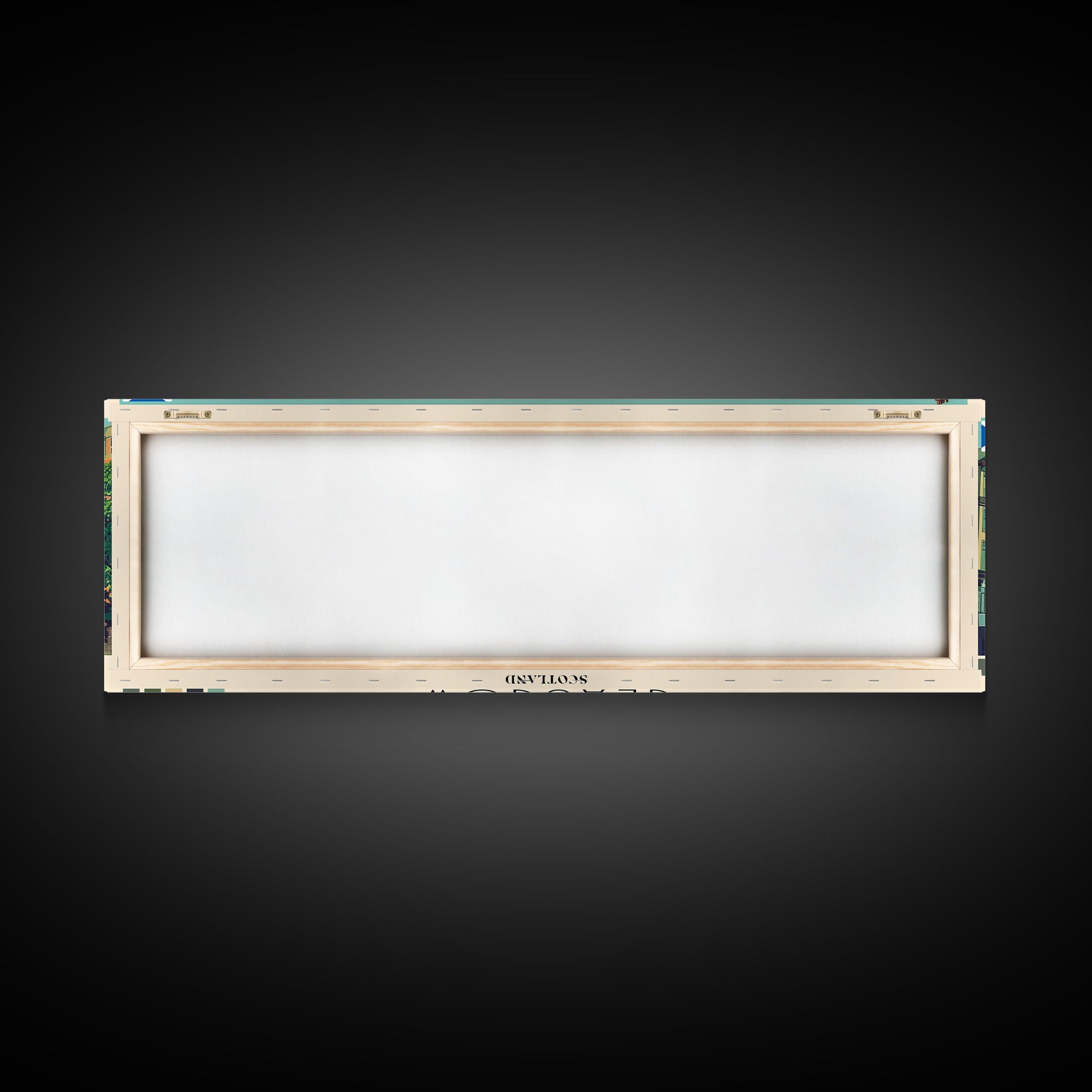 Glasgow, Scotland Panoramic Canvas Print, Glasgow, Scotland Painting, Scotland Art, Glasgow Travel Poster, Travel Art, Living Room Painting