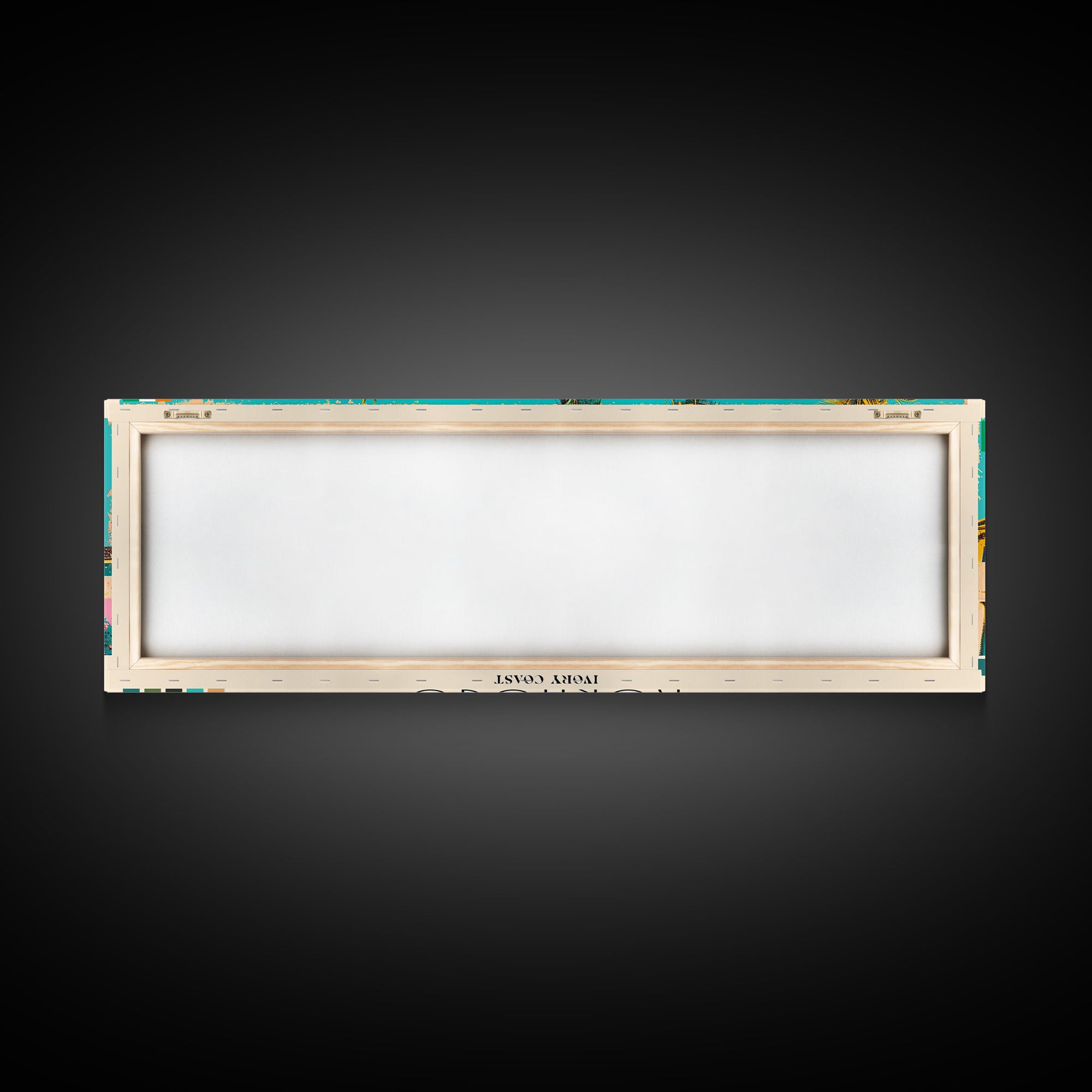 Korhogo, Ivory Coast Panoramic Canvas Print, Korhogo, Ivory Coast Painting, Ivory Coast Art, Korhogo Travel Poster, Travel Art, Vacation Gift