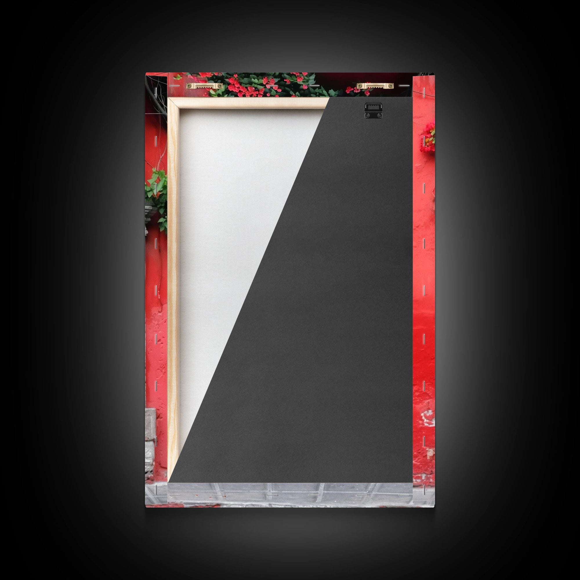 Hacienda Architecture Framed Canvas Print, Mexican Wall Art, Art of Mexico, Original Artwork, Wood Framed Ready To Hang