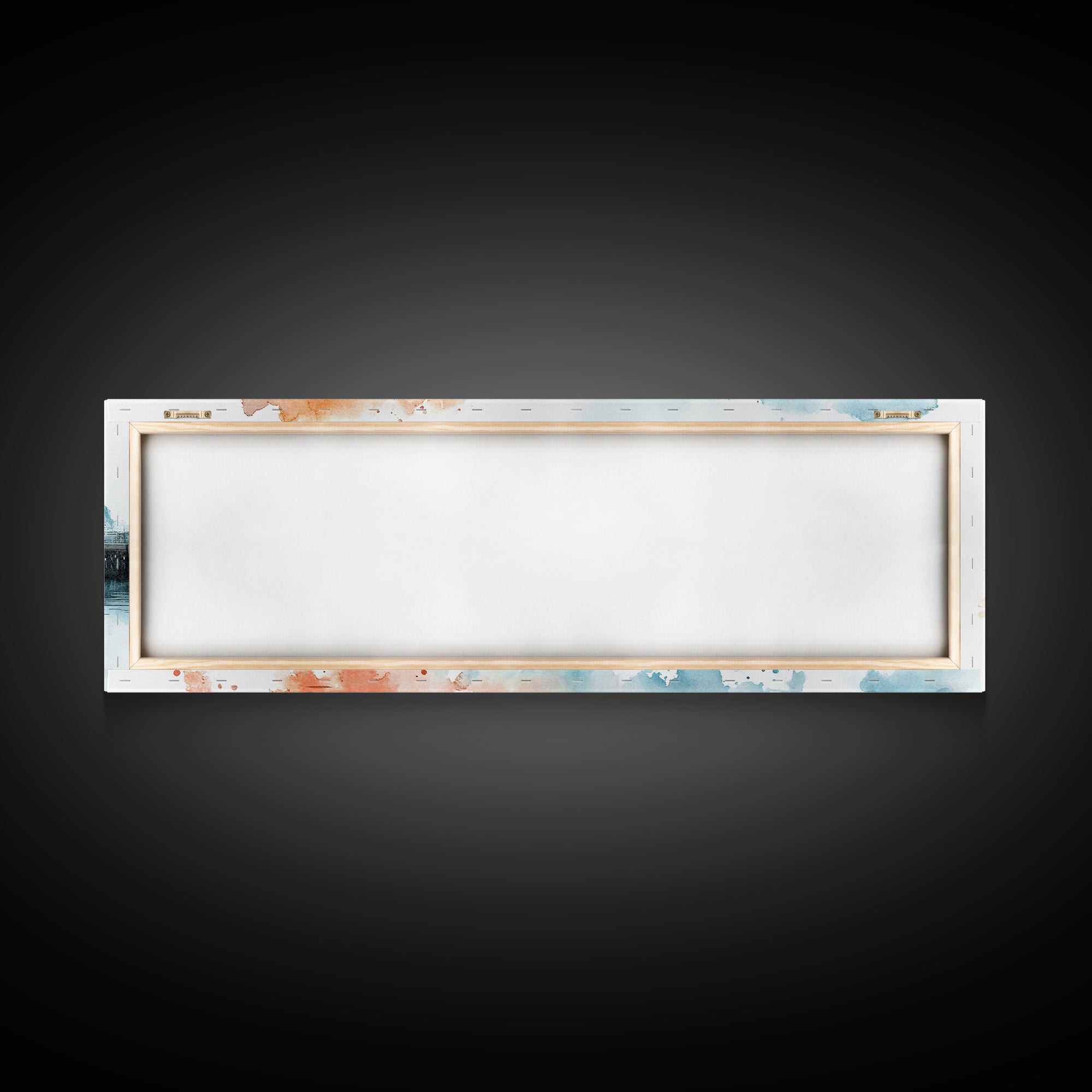 Panoramic Nautical Seacape Painting, Framed Canvas Print - Nantucket Wall Art - Beach House Art - Painting of Nantucket