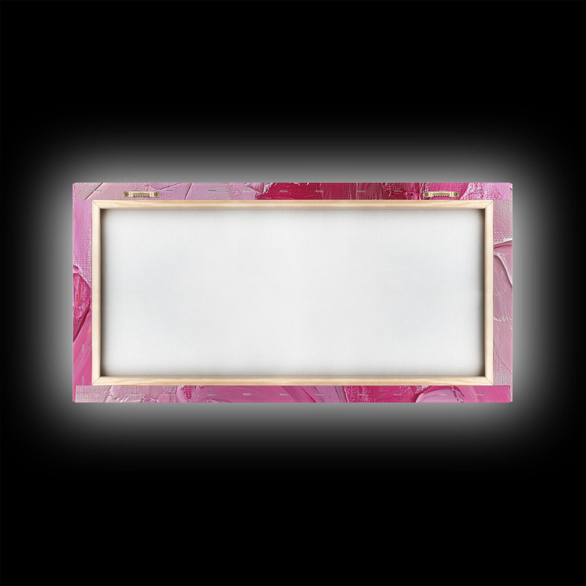 Pink Brush Strokes Framed Canvas Print - Modern Wall Are - Preppy Home Decor - She Shed Wall Art