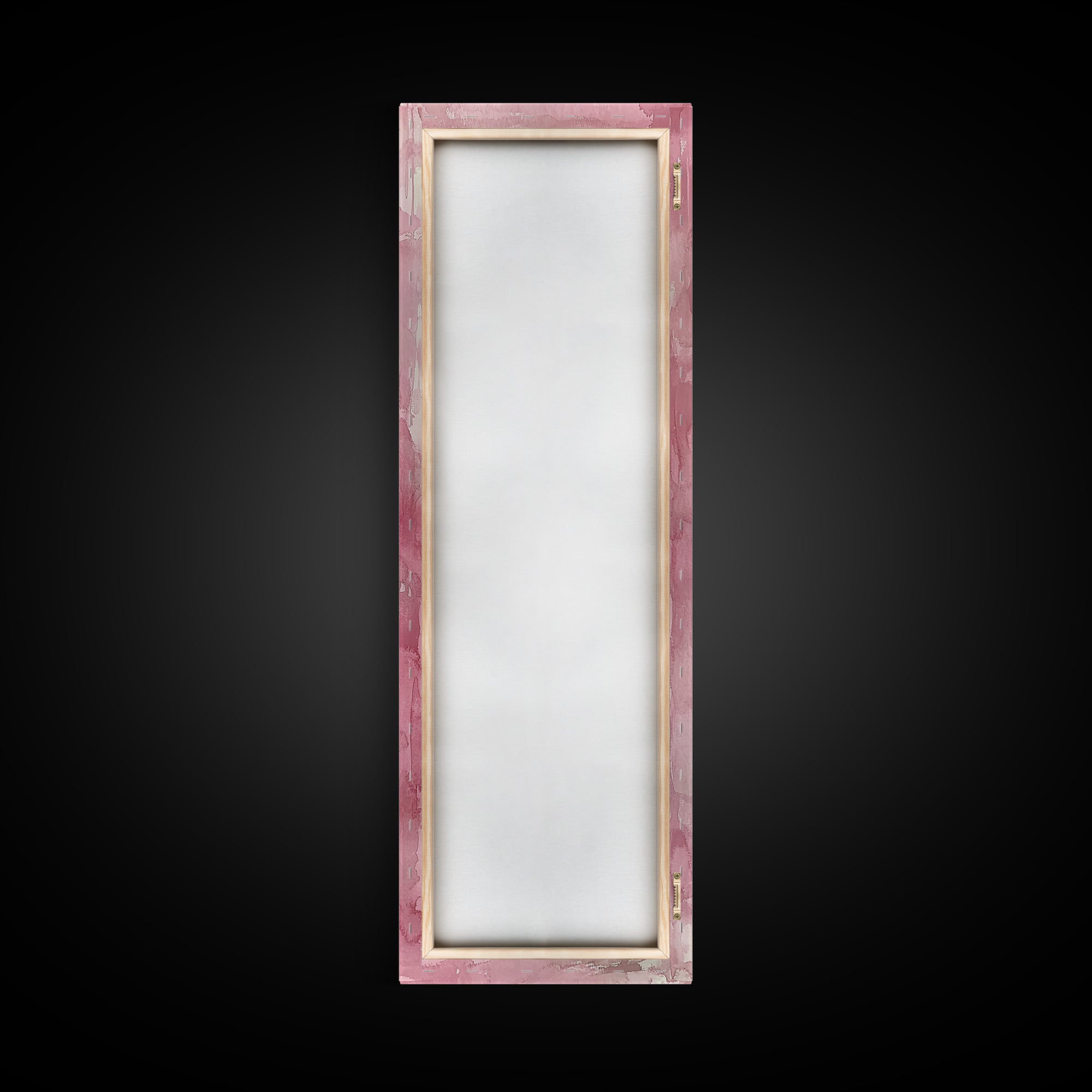 Pink Bows Framed Canvas Print Whimsical Art Light Pink Wall Art Long Narrow Wall Art Tall Skinny Art Dorm Decor Gift Idea