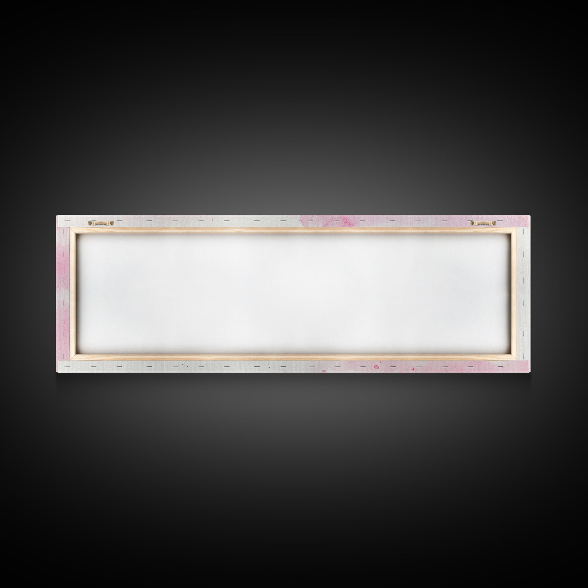 Pink Brushes Art Canvas Print with Geometric Design, Light Pink Wall Art Perfect Above Sofa or Dorm Room, Wabi Sabi Inspired Decor