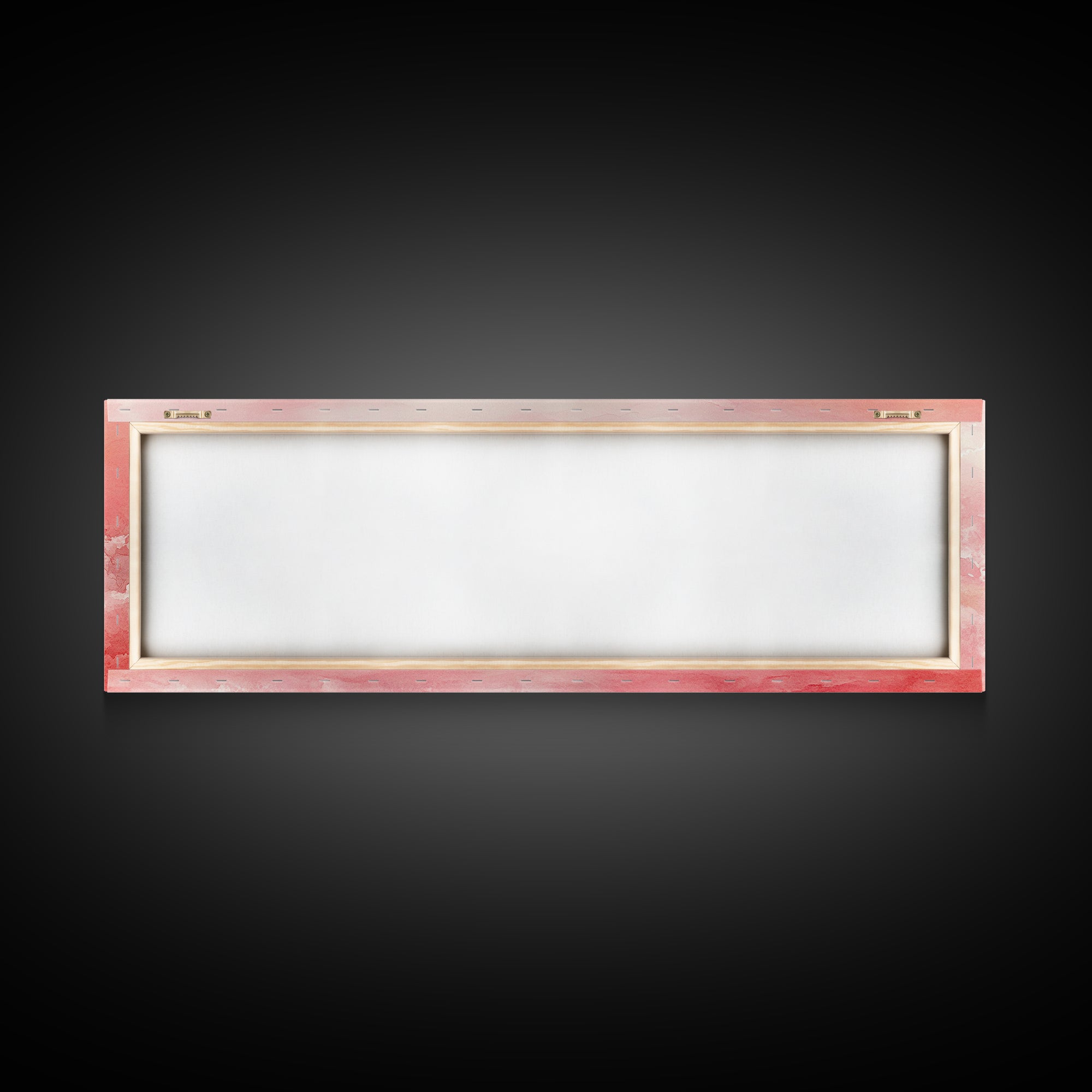 Pink Cloudscape Framed Canvas Print Light Pink Wall Art Above Sofa Horizontal Art Moody Sky Coastal Decor Gift Idea For Her Bedroom Art