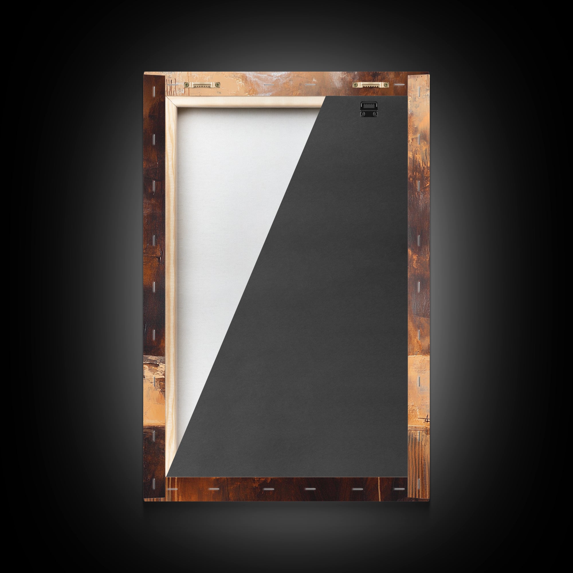 Rustic Steaming Coffee Framed Canvas Print | Warm Coffee Wall Art | Cozy Kitchen Art | Espresso Painting | Coffee Lover Gift Idea