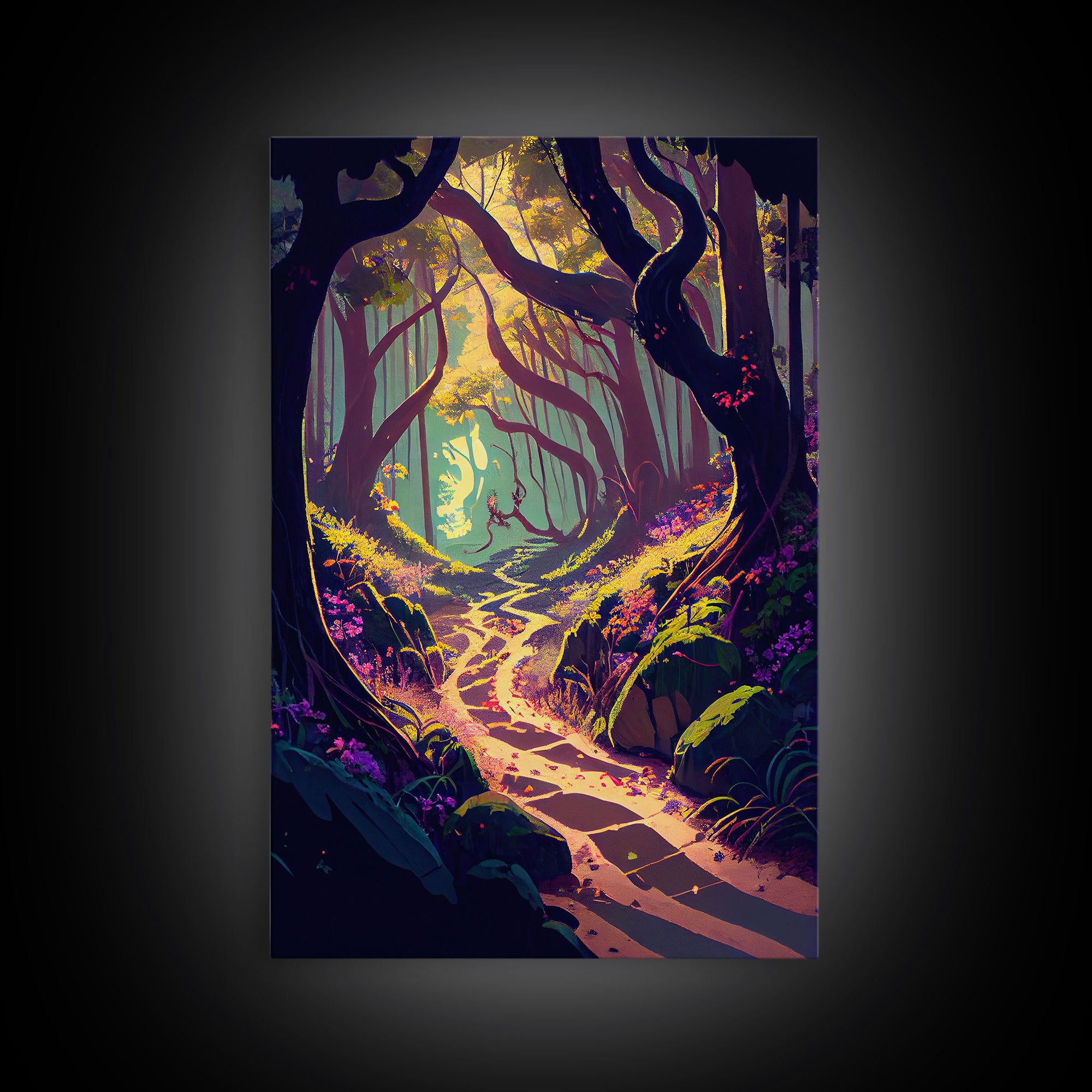 Path Into The Wood Forest Nature Trees Fine Art Print, Wall Decor, Wall Poster, Wall Art Print