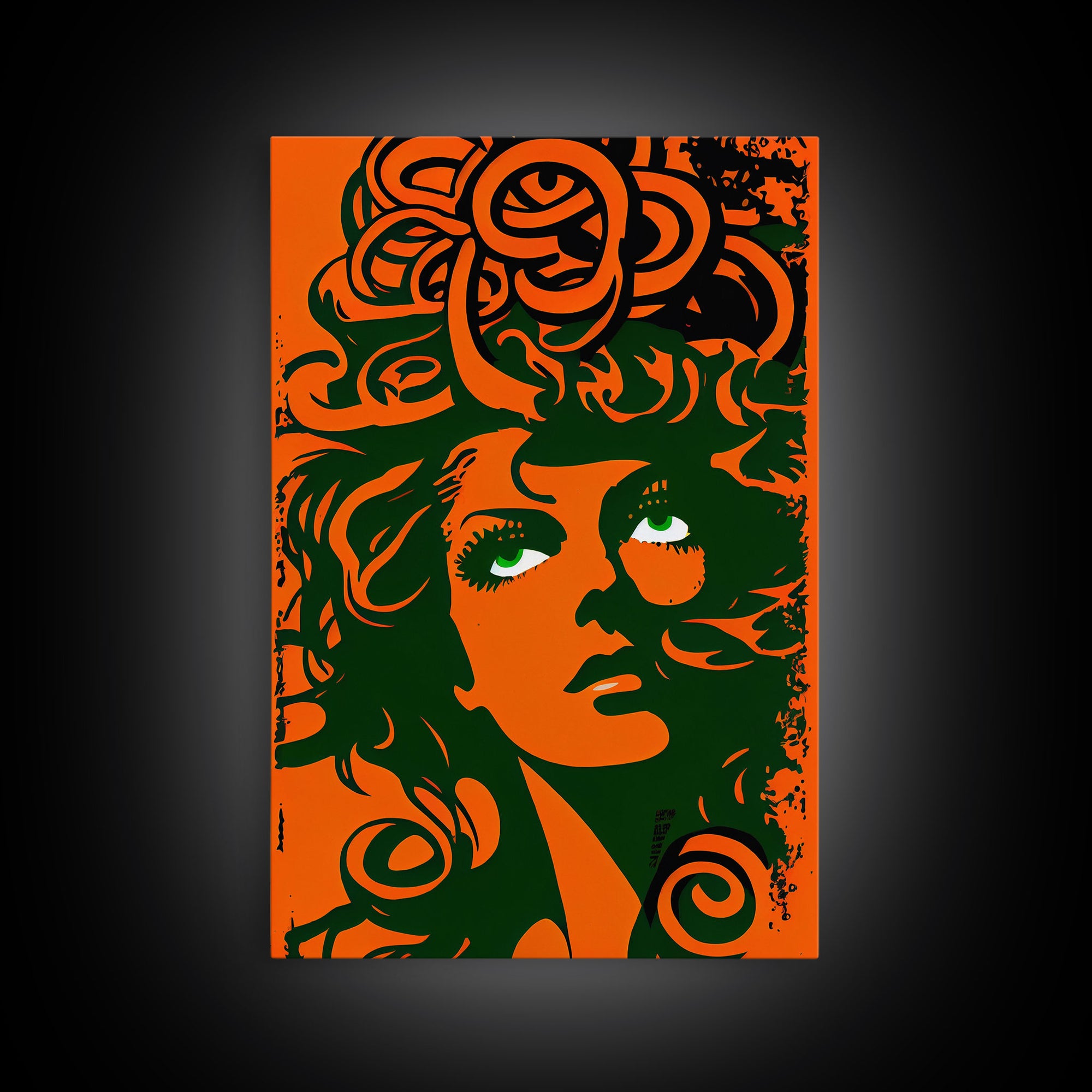 Nordic Medusa Pop Art Canvas Print, Classic Portrait Posters and Prints, Canvas for Living Room Home Decor, ready to hang canvas print