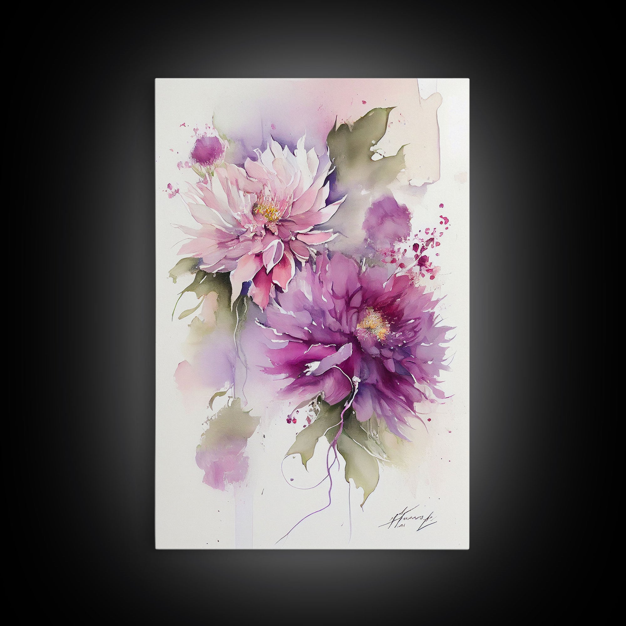 Vintage Style Framed Canvas Art, Vintage Floral Print, Vintage White Roses Painting, Still Life Botanical Farmhouse print, Flower Art