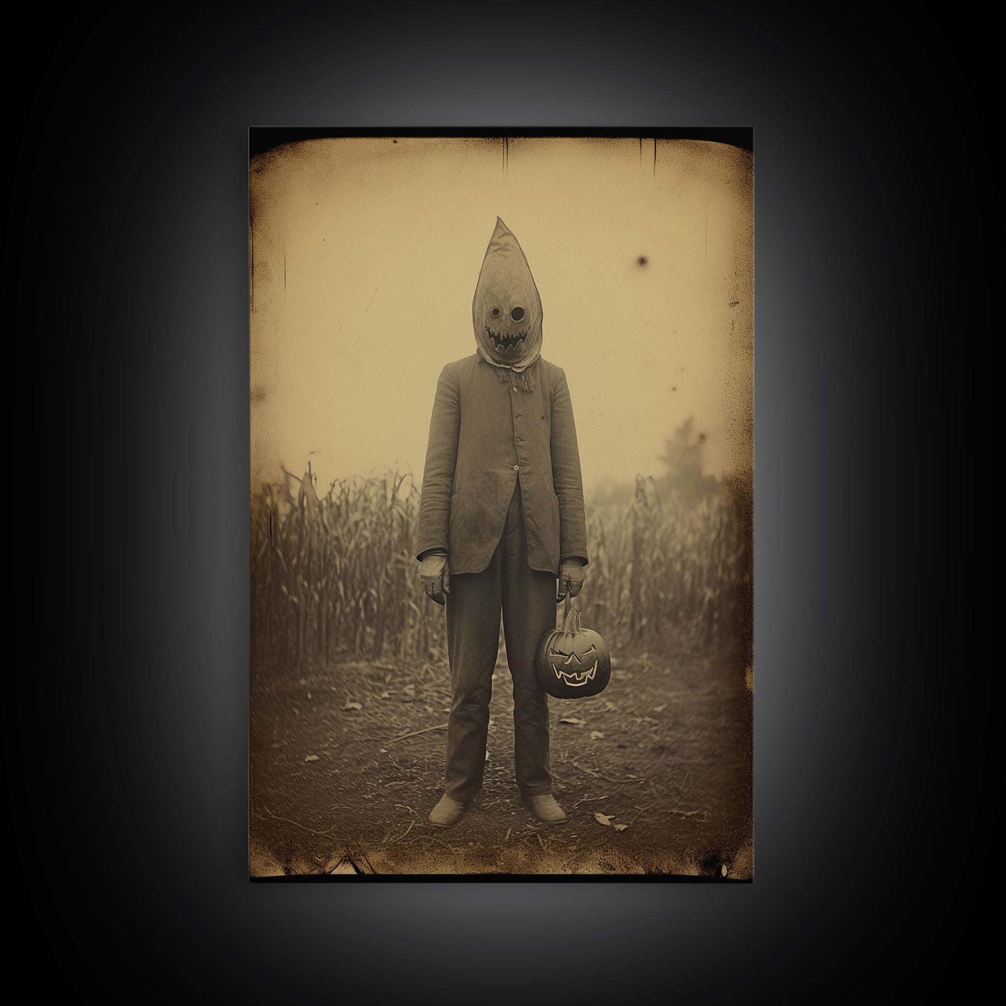 Horror Home Decor, Spooky Halloween, Creepy Wall Art, Dark Fantasy, Canvas Print, Wall Art, Vertical Print, Home Decor, Wall Decor