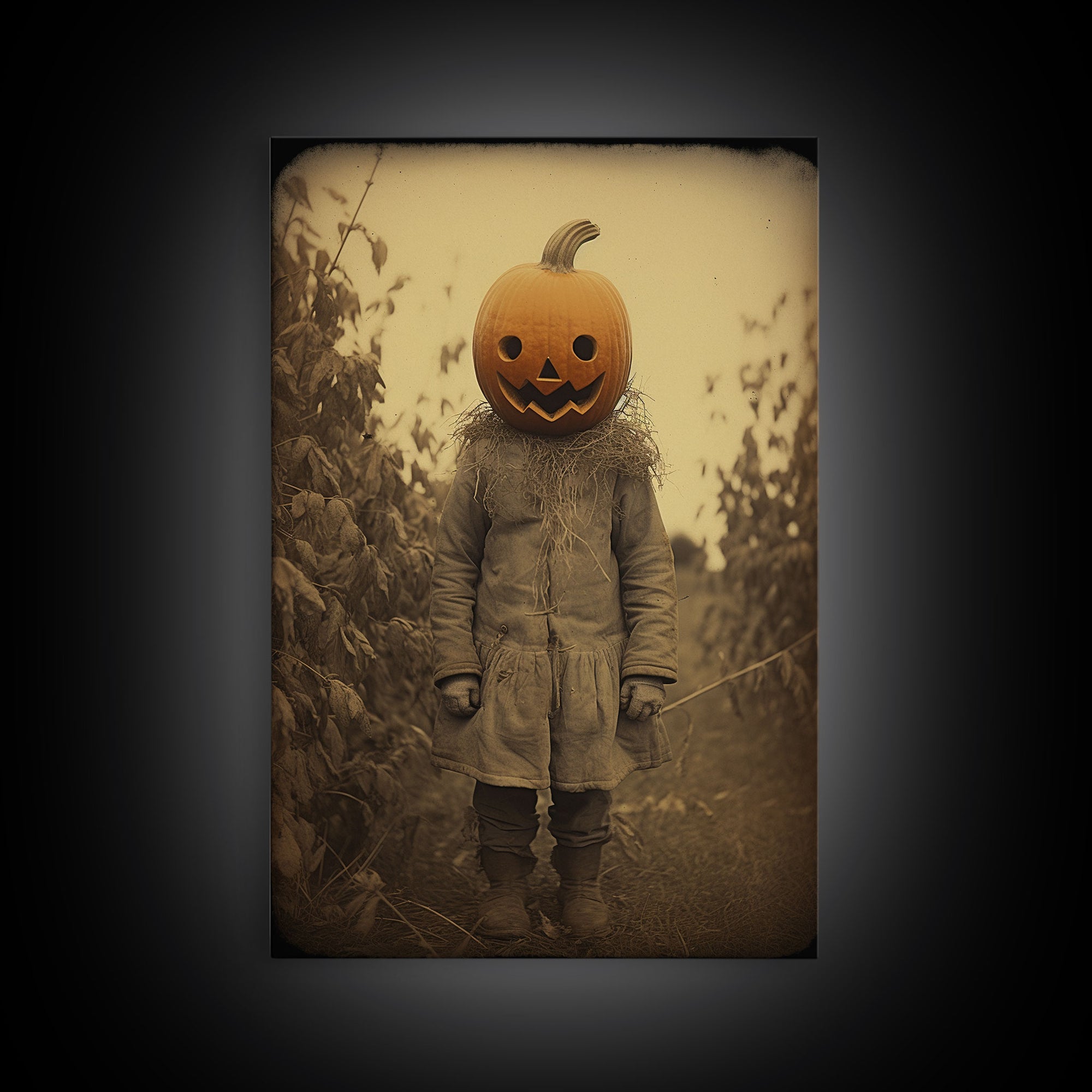 Halloween Wall Art, Spooky Art Print, Dark Art Print, Creepy Wall Art, Canvas Print, Wall Art, Vertical Print, Home Decor, Wall Decor