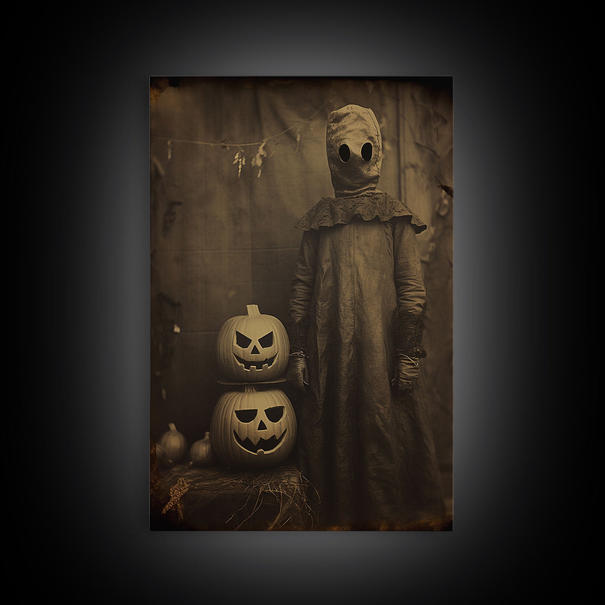 Black And White Art, Halloween Wall Art, Horror Decor, Dark Art Print, Canvas Print, Wall Art, Vertical Print, Home Decor, Wall Decor