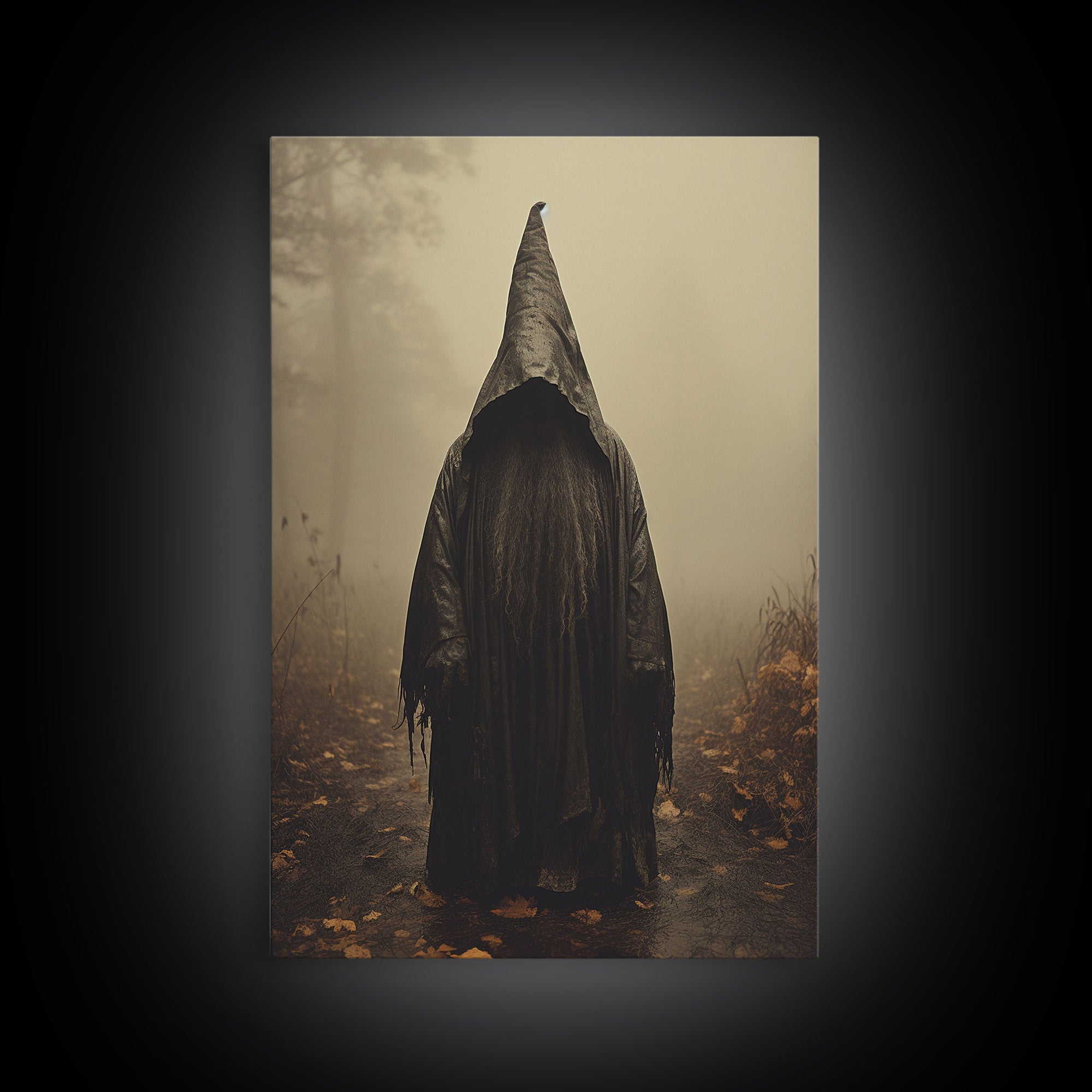 Horror Art Print, Dark Art Print, Witch Wall Decor, Gothic Wall Decor, Canvas Print, Wall Art, Vertical Print, Home Decor, Wall Decor