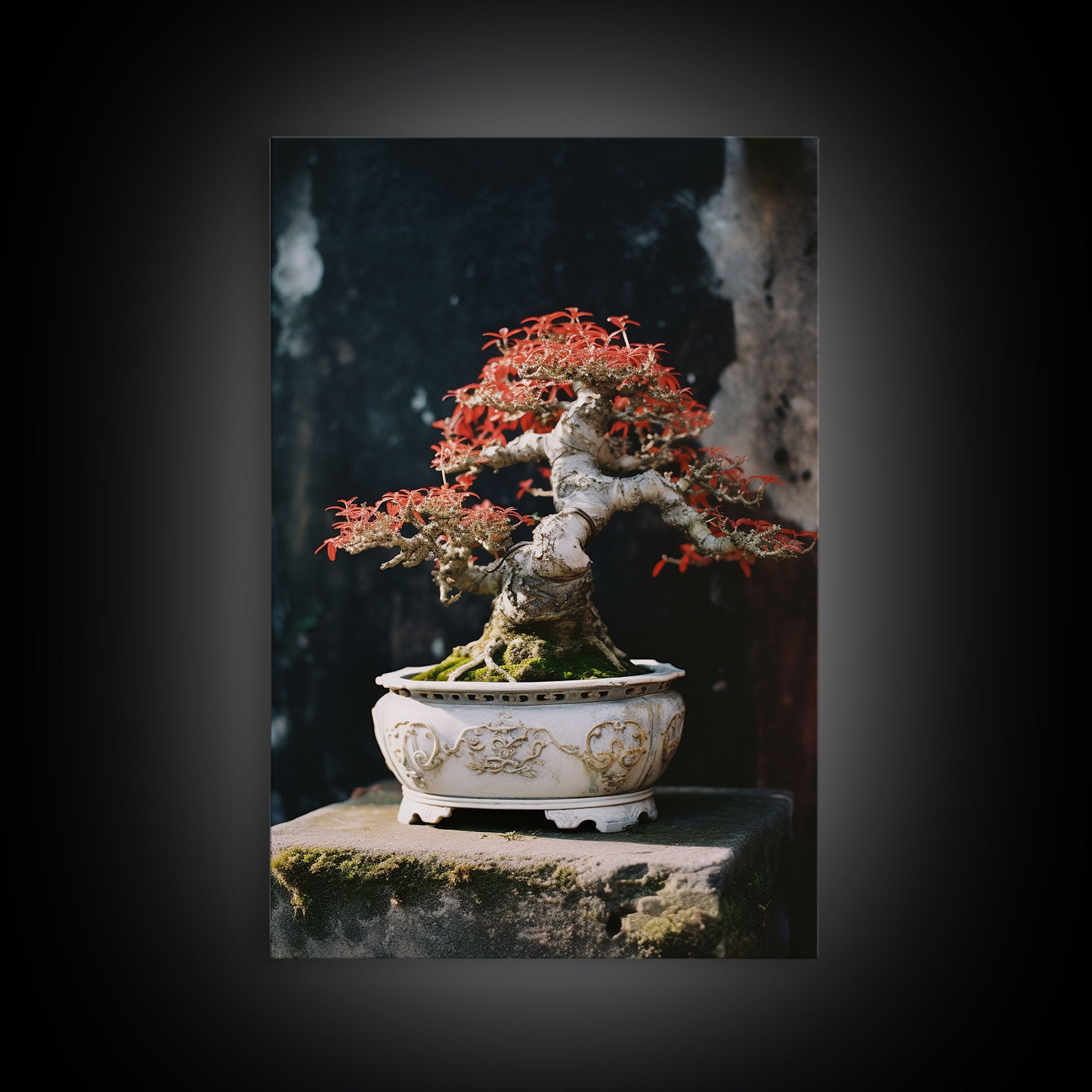 Bonsai Wall Art, Japanese Wall Print, Asian Art, Canvas Print, Wall Art, Vertical Print, Travel Print, Client Gift, College Dorm Decor
