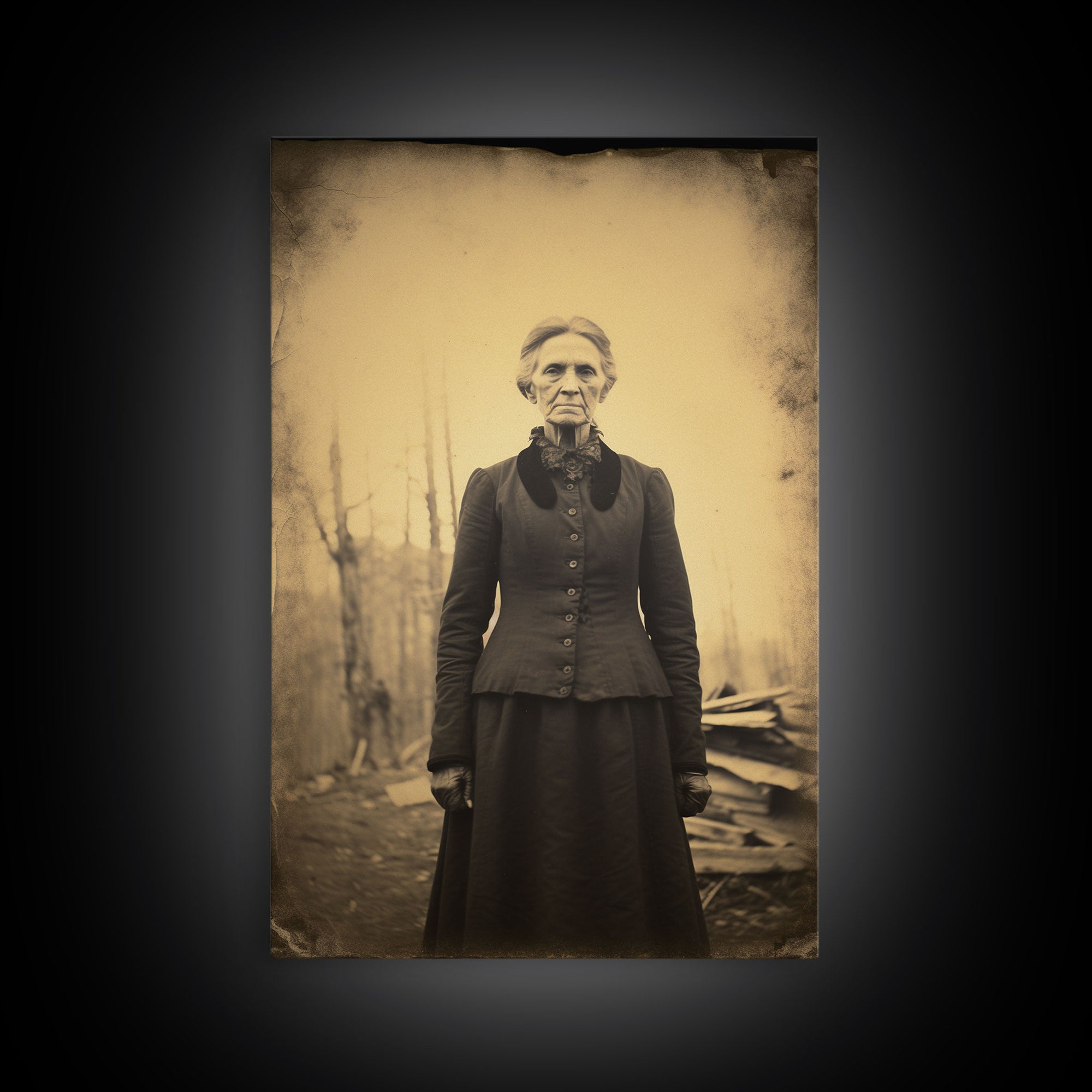 Victorian Woman, Portrait Photo, Victorian Wall Art, Antique Photograph, Canvas Print, Wall Art, Vertical Print, Vintage Decor, Office Decor
