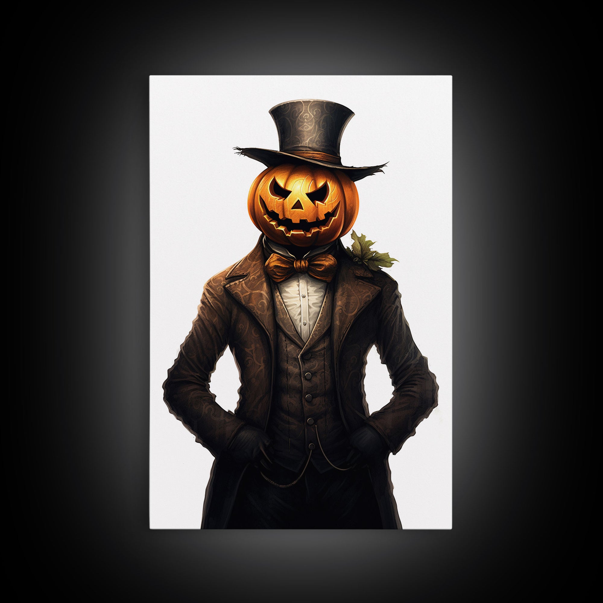 The Victorian Jack O Lantern Man, Vintage Halloween Art, Macabre Halloween Decoration, Dark Macabre, Goth Art, Pumpkin Patch Horror