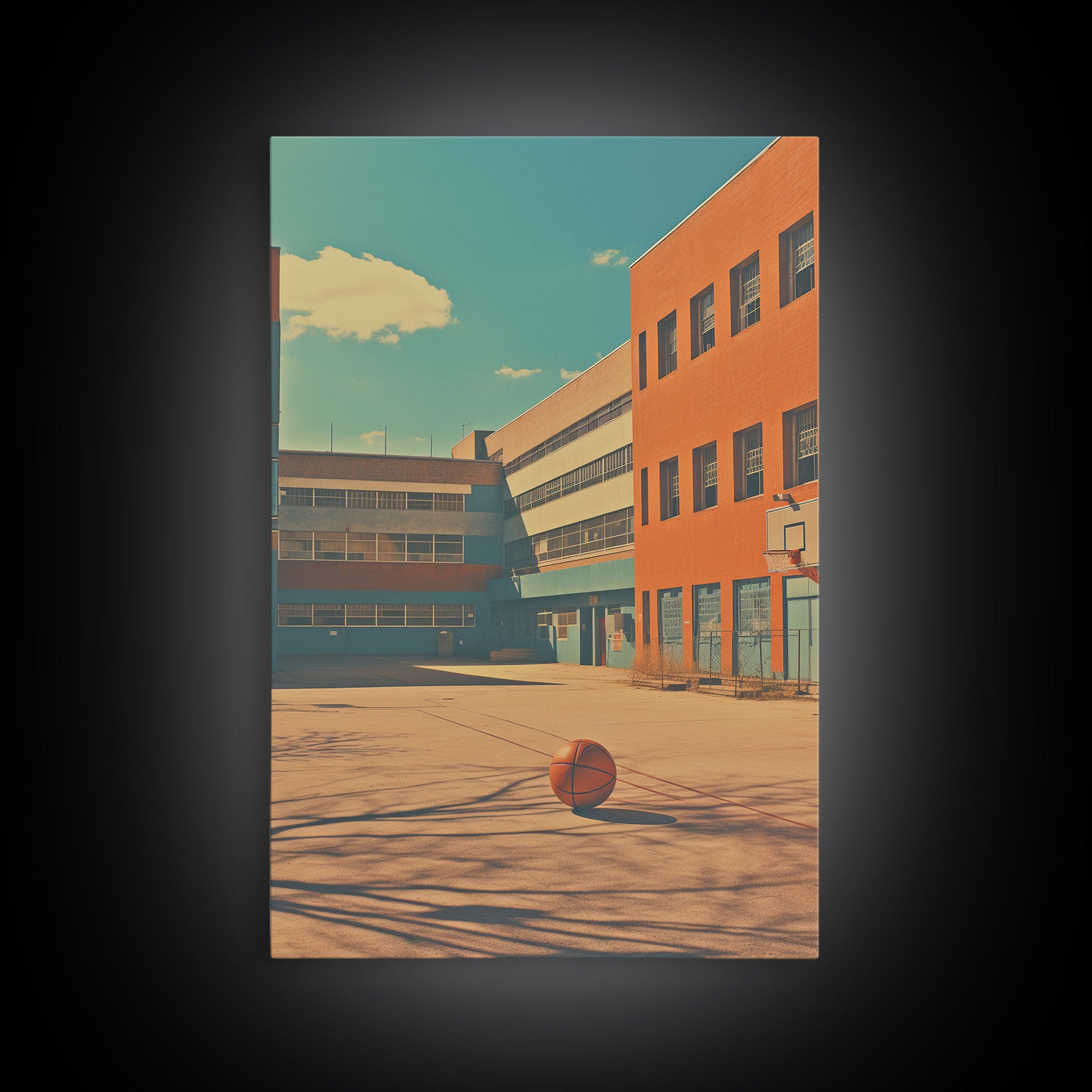 An Abandoned 1970s High School, Photography Print, Framed Canvas Print, Back To School, Liminal Art