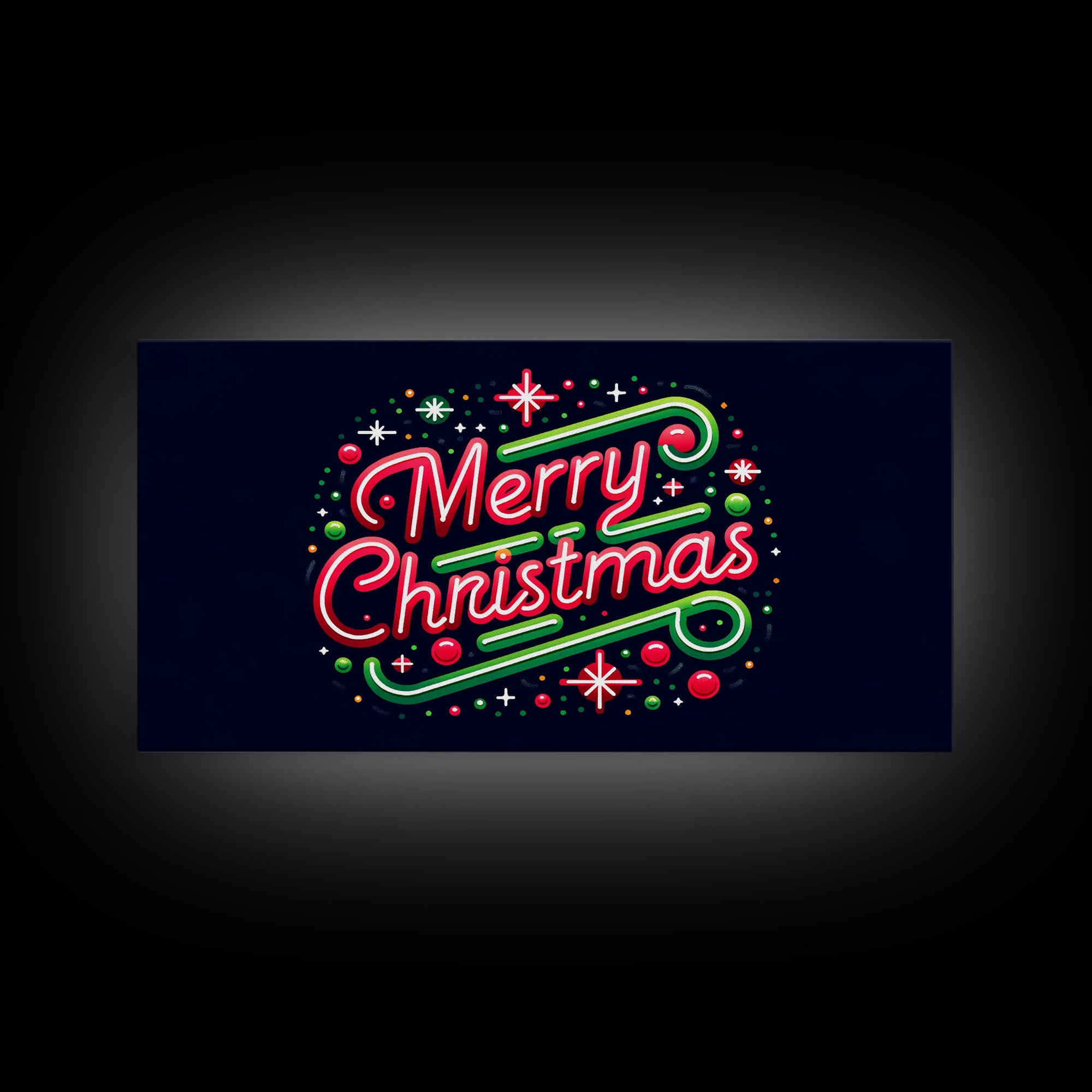 Merry Christmas Sign - Christmas Decor - Framed Canvas Print Sign - Canvas Sign - Xmas Decor - Holiday Decor