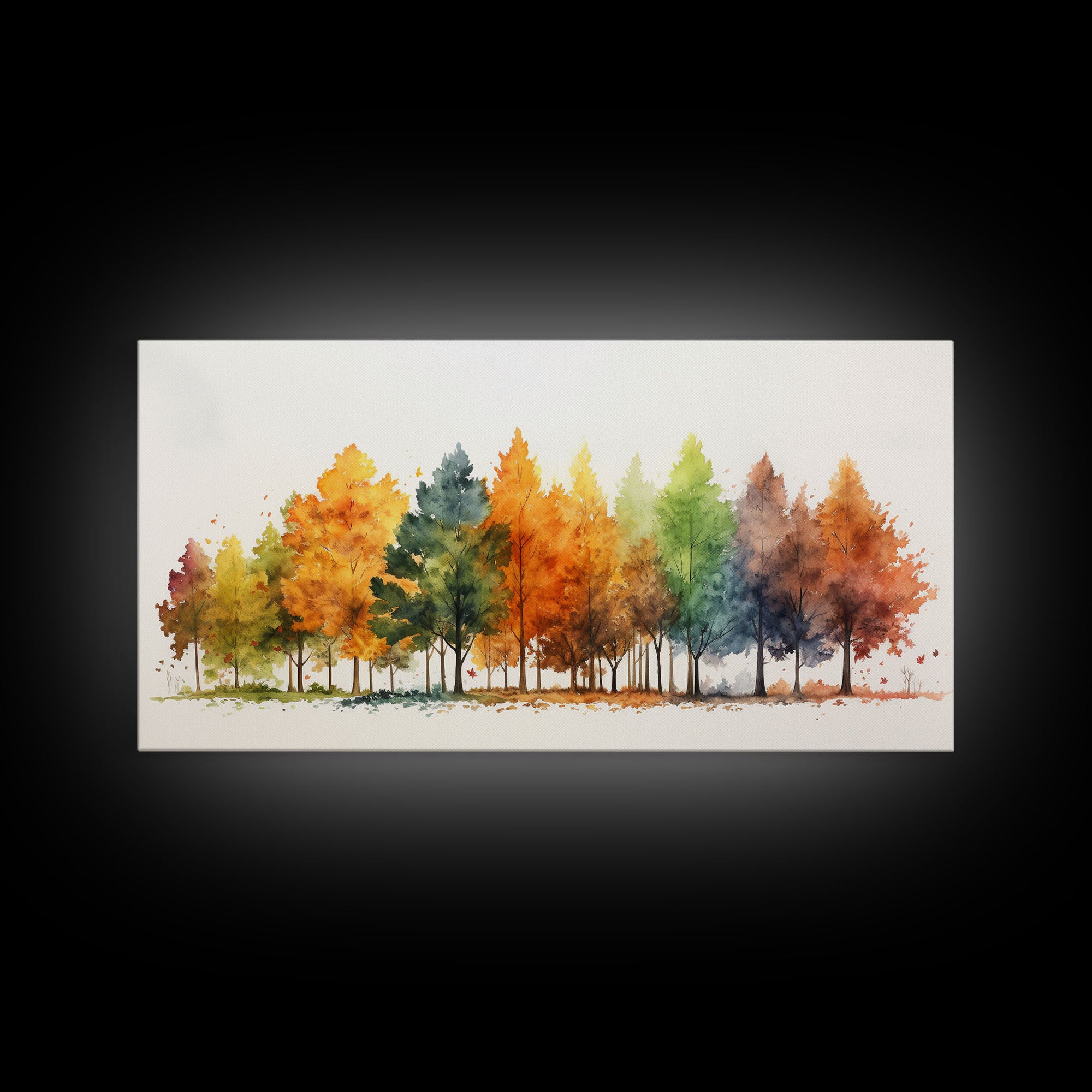 Fall Leaves Color Change Sign / Framed Canvas Print / Rustic Home Decor / Fall Decor / Autumn Thanksgiving Wall Art / Fall Centerpiece