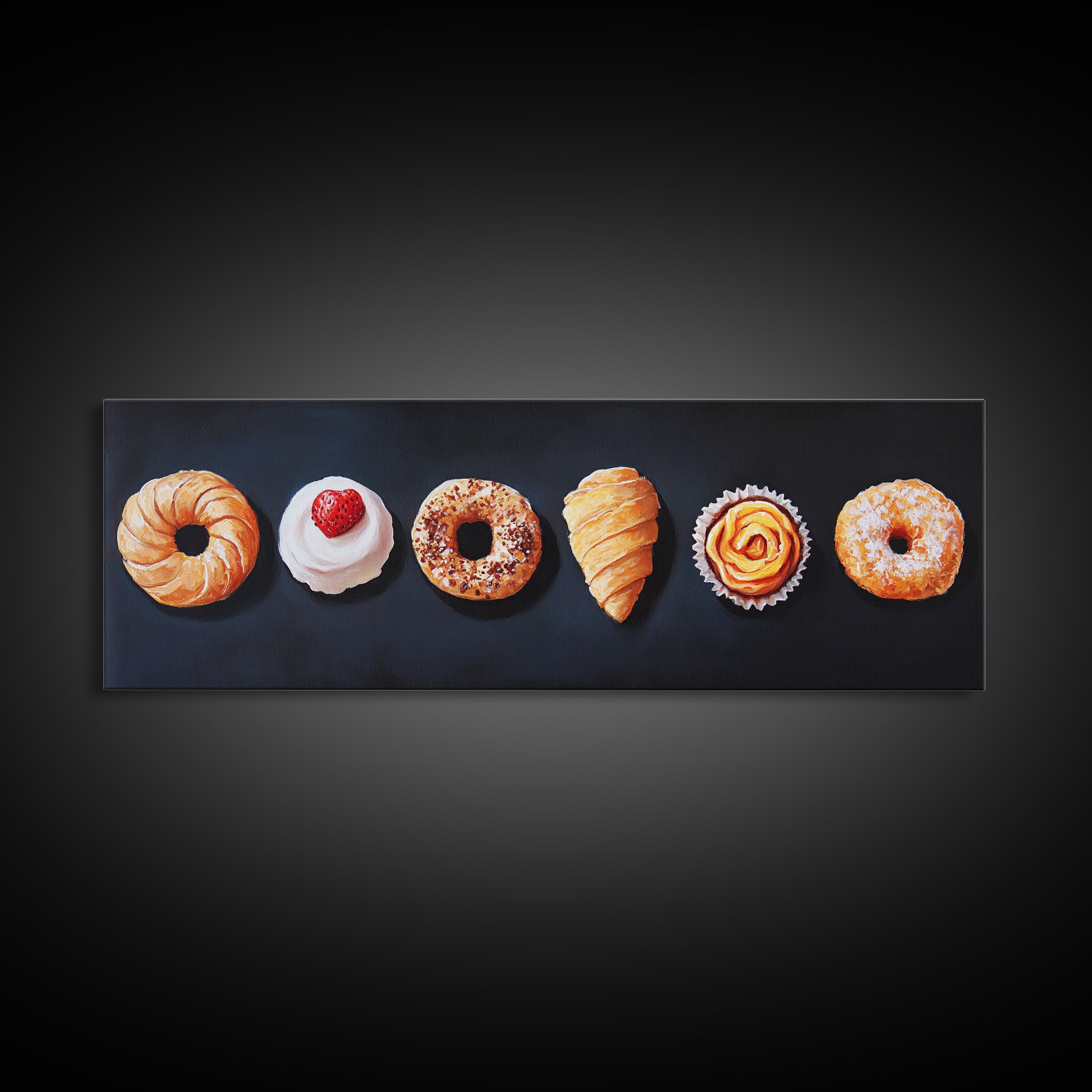 Pastries Painting Print, Bakery Wall Art, Art for Bakery, Food Painting, Kitchen Decor, Food Art, Food Paintings, Food Illustration