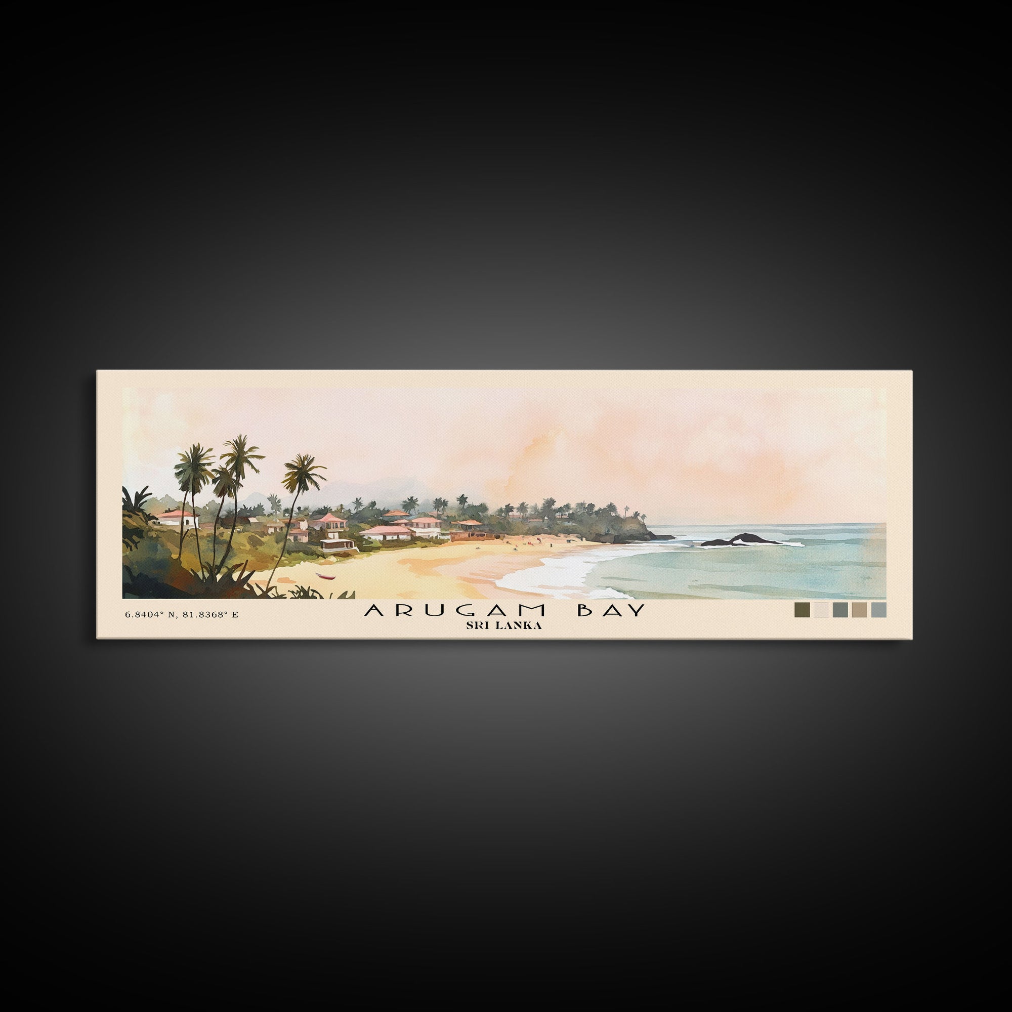 Arugam Bay, Sri Lanka Watercolor Print, Vacation Gift, Sri Lanka Wall Art, Vacation Wall Art, Vacatation Memories, Beach Decor, Beach Or Lakehouse Art
