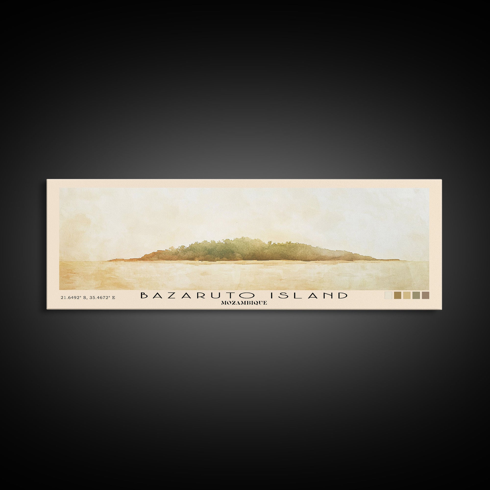 Bazaruto Island, Mozambique Watercolor Beach Print, Vacation Gift, Mozambique Wall Art, Beach Painting, Beach Decor, Beach Painting
