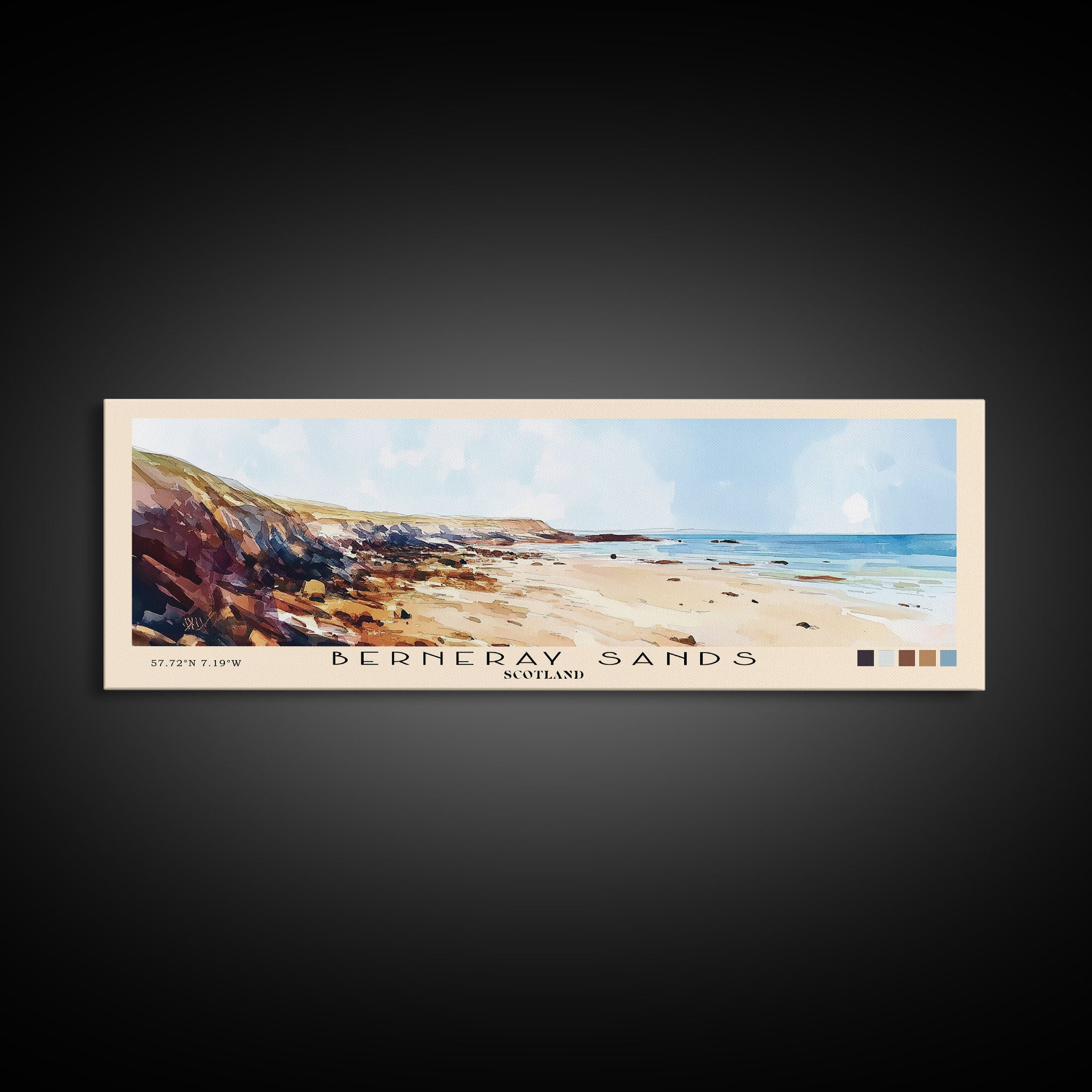 Berneray Sands, Scotland Watercolor Print, Vacation Gift, Scotland Wall Art, Vacation Wall Art, Vacatation Memories, Beach Decor, Beach Or Lakehouse Art