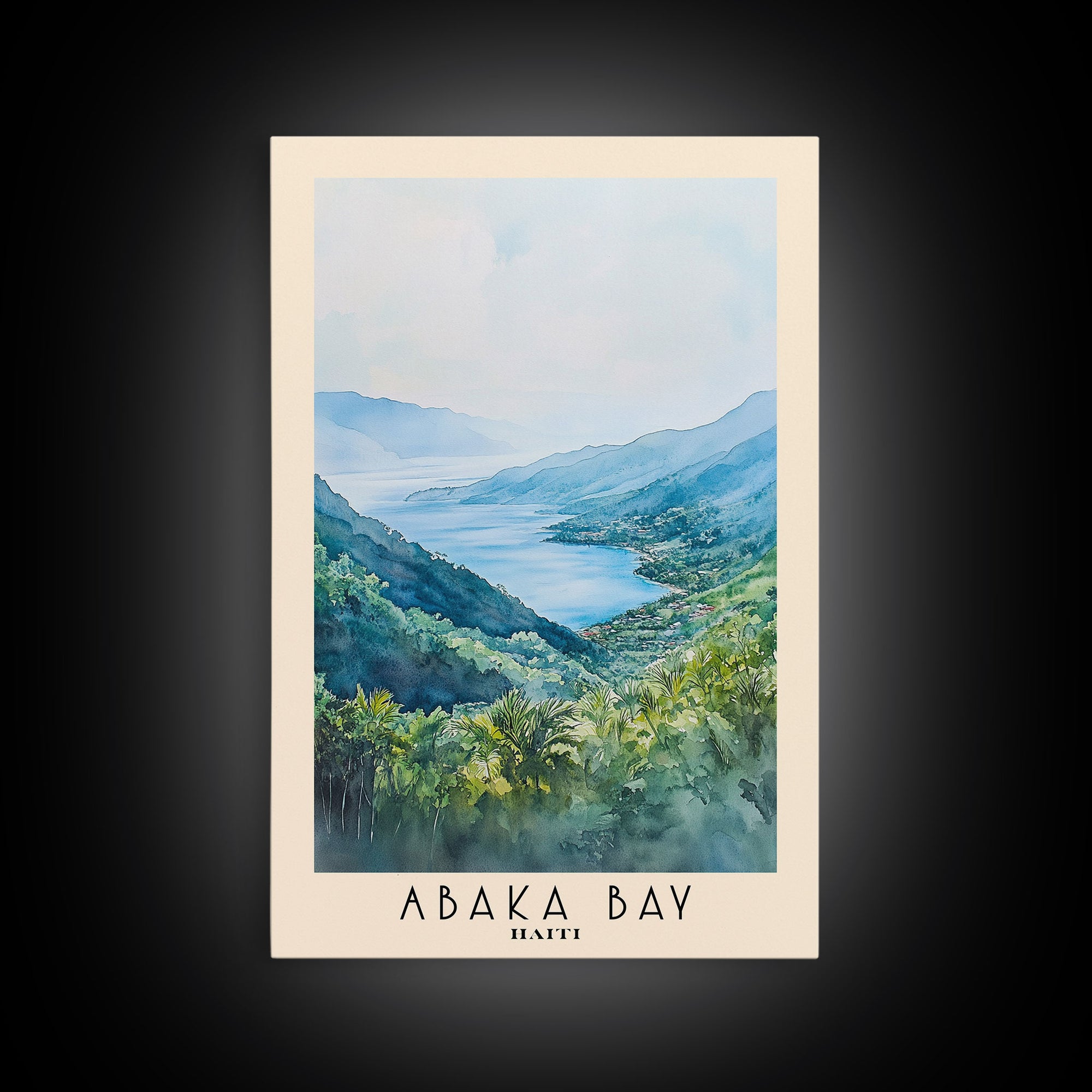Abaka Bay, Haiti Watercolor Print, Vacation Gift, Haiti Wall Art, Beach Painting, Beach Decor, Beach Or Lakehouse Art