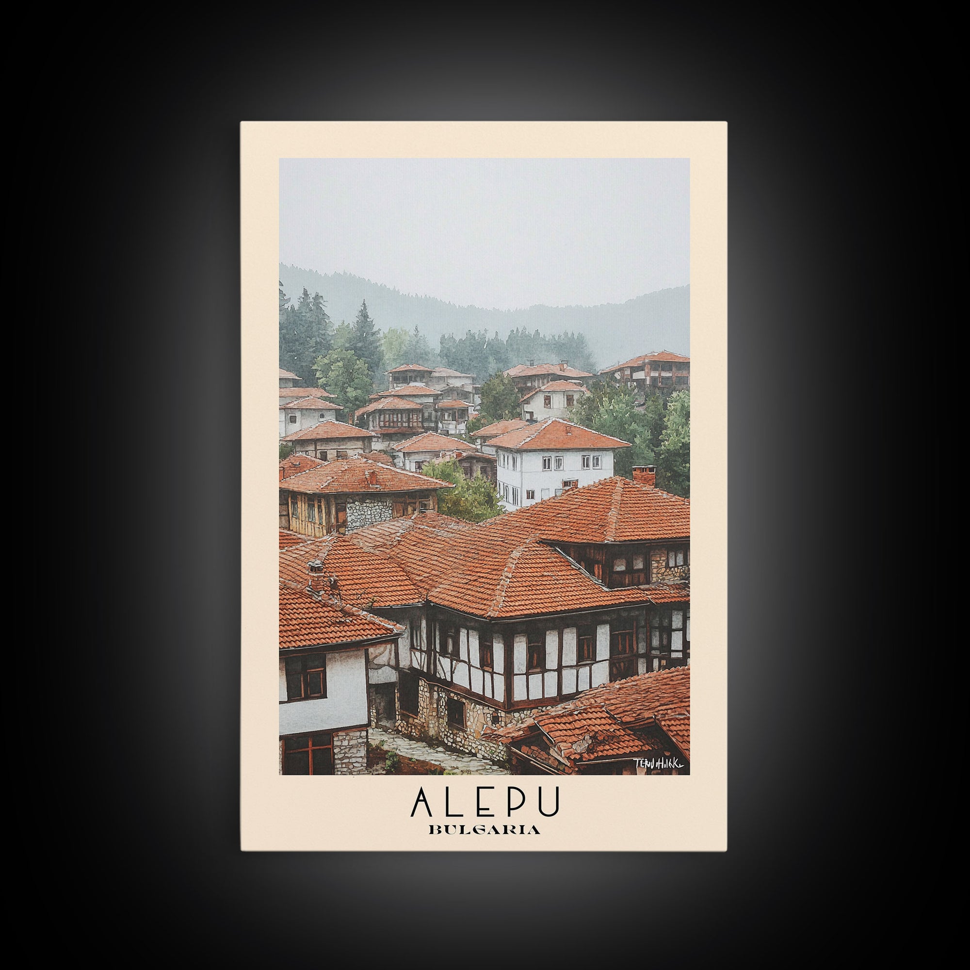 Alepu, Bulgaria Watercolor Print, Vacation Gift, Bulgaria Wall Art, Beach Painting, Beach Decor, Beach Or Lakehouse Art