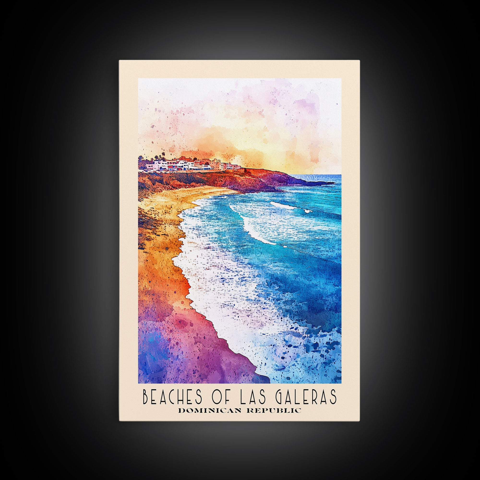 Beaches of Las Galeras, Dominican Republic Watercolor Print, Vacation Gift, Dominican Republic Wall Art, Beach Painting, Beach Decor, Beach Or Lakehouse Art