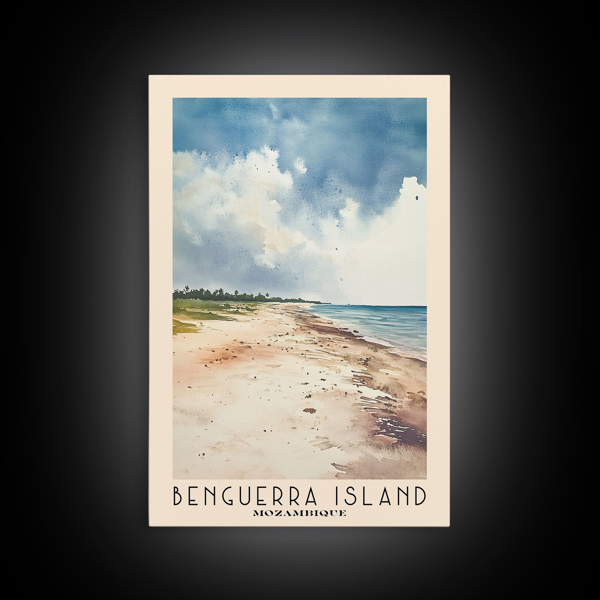 Benguerra Island, Mozambique Watercolor Print, Vacation Gift, Mozambique Wall Art, Vacation Wall Art, Vacatation Memories, Beach Decor, Beach Or Lakehouse Art