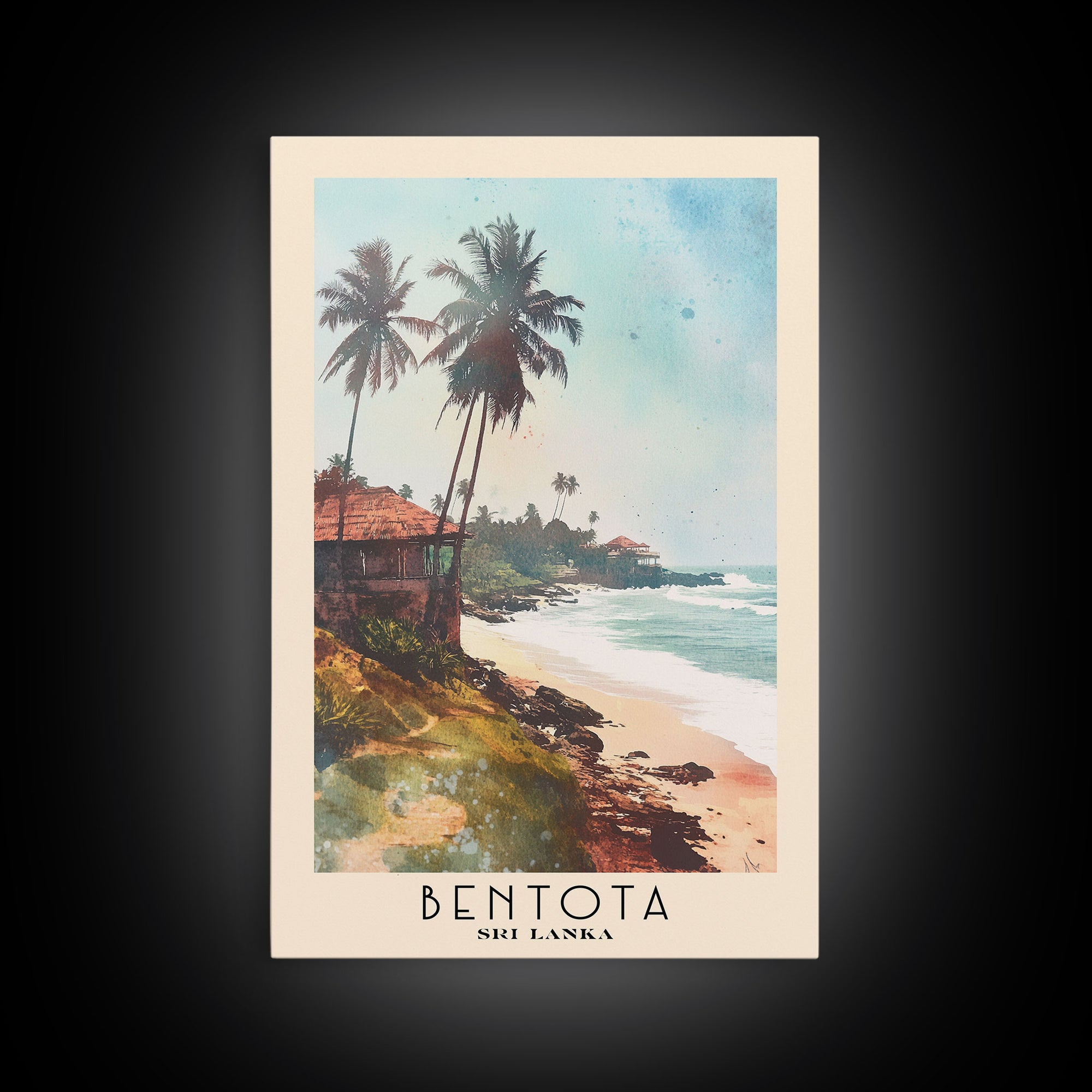 Bentota, Sri Lanka Watercolor Print, Vacation Gift, Sri Lanka Wall Art, Beach Painting, Beach Decor, Beach Or Lakehouse Art