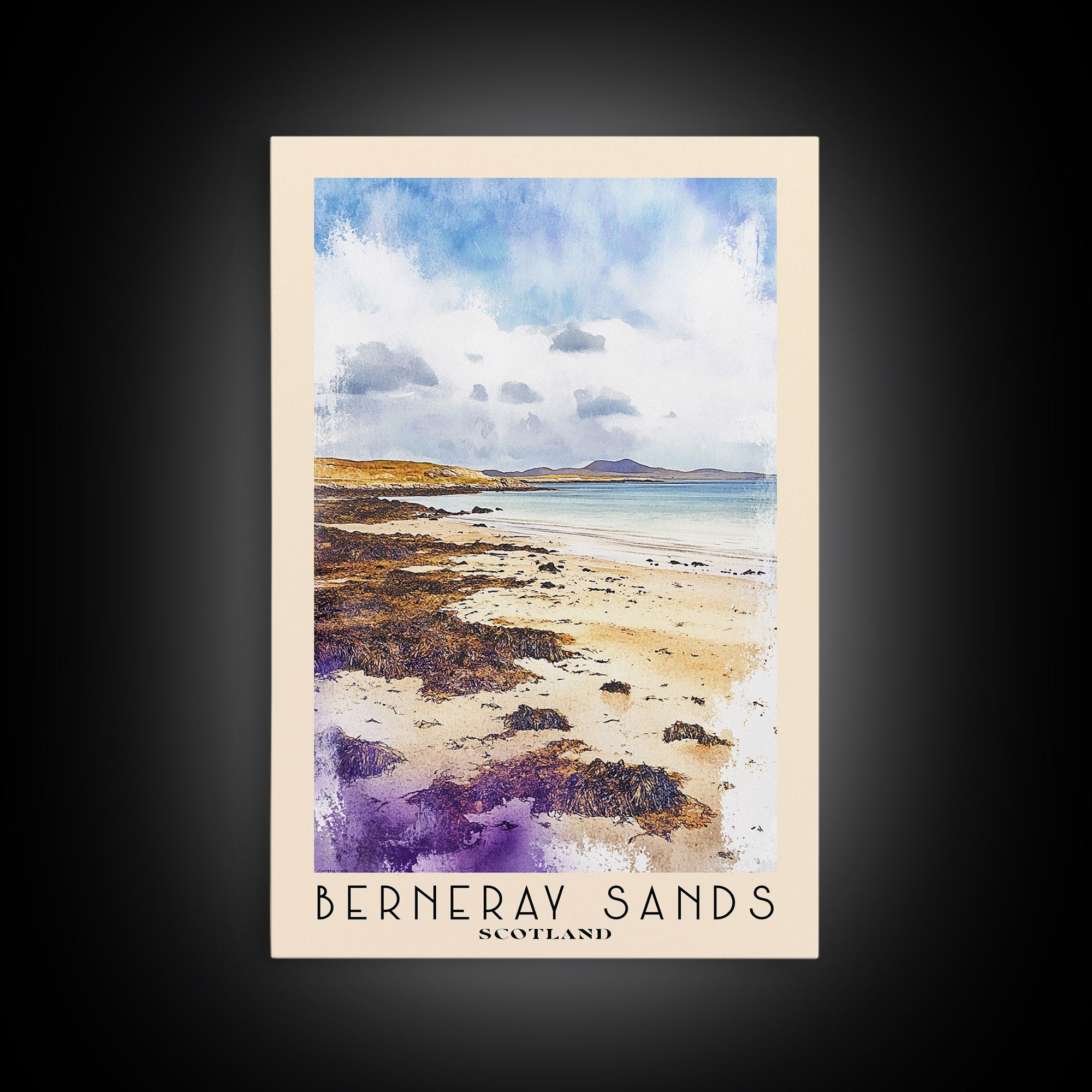 Berneray Sands, Scotland Watercolor Print, Vacation Gift, Scotland Wall Art, Vacation Wall Art, Vacatation Memories, Beach Decor, Beach Or Lakehouse Art