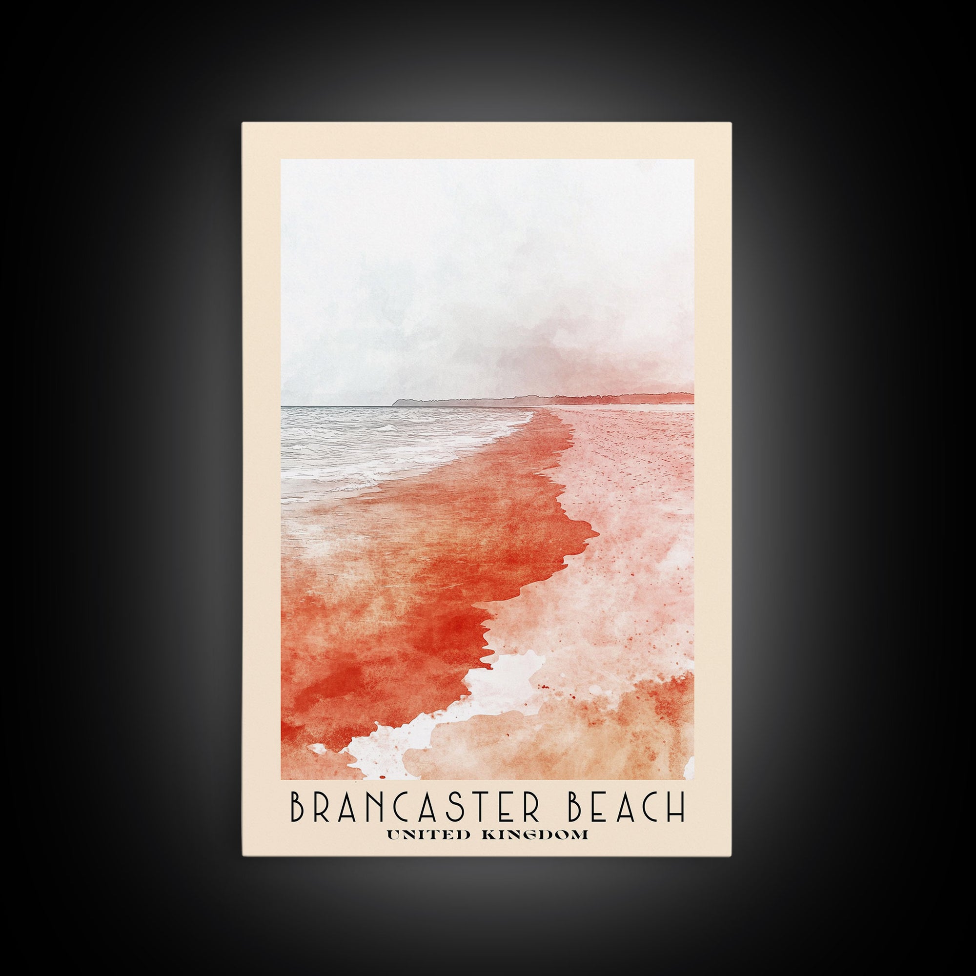 Brancaster Beach, United Kingdom Watercolor Print, Vacation Gift, United Kingdom Wall Art, Beach Painting, Beach Decor, Beach Or Lakehouse Art