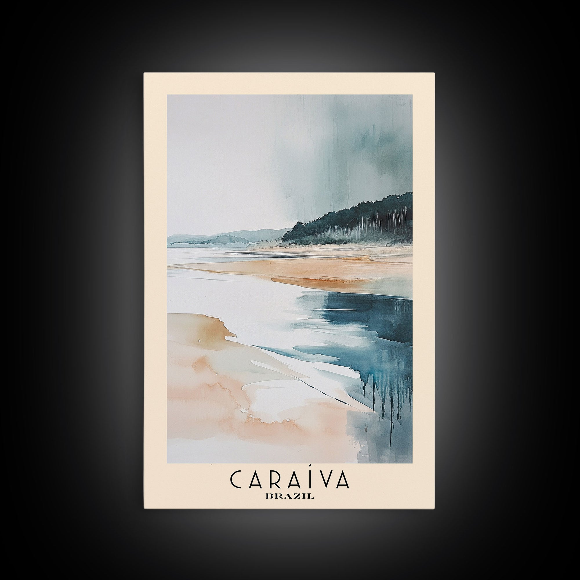 Caraíva, Brazil Watercolor Print, Vacation Gift, Brazil Wall Art, Vacation Wall Art, Vacatation Memories, Beach Decor, Beach Or Lakehouse Art
