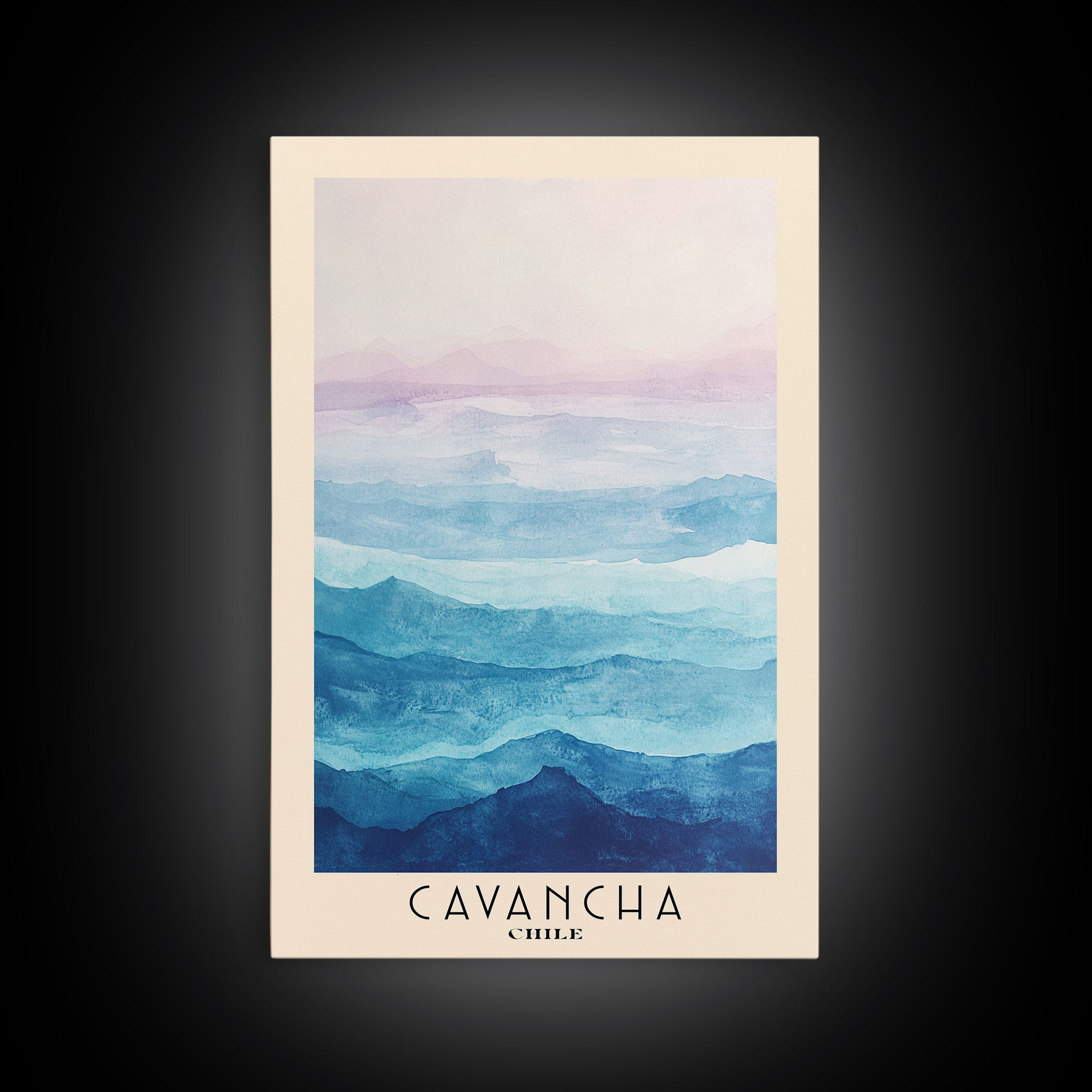 Cavancha, Chile Watercolor Print, Vacation Gift, Chile Wall Art, Vacation Wall Art, Vacatation Memories, Beach Decor, Beach Or Lakehouse Art