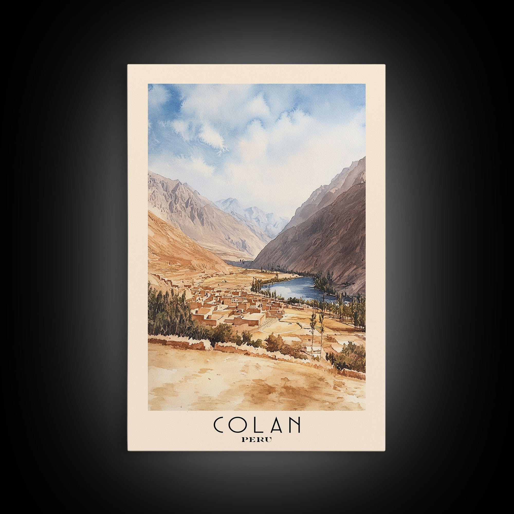 Colan, Peru Watercolor Print, Vacation Gift, Peru Wall Art, Beach Painting, Beach Decor, Beach Or Lakehouse Art