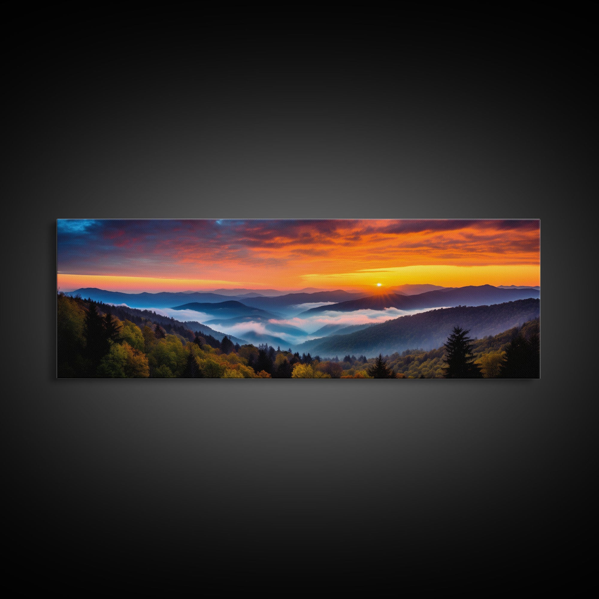 Panoramic of Great Smoky Mountains National Park, Extra Large Wall Art, Panoramic Wall Art, Panoramic Landscape Print, Landscape Photography