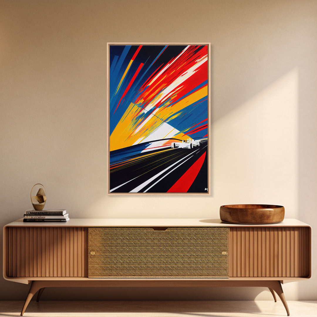 Green Mt. Fuji Japan Sunset Wall Art Canvas Print, Landscape Home Decor Painting, Nature Scene Picture, Gift for Nature Lover