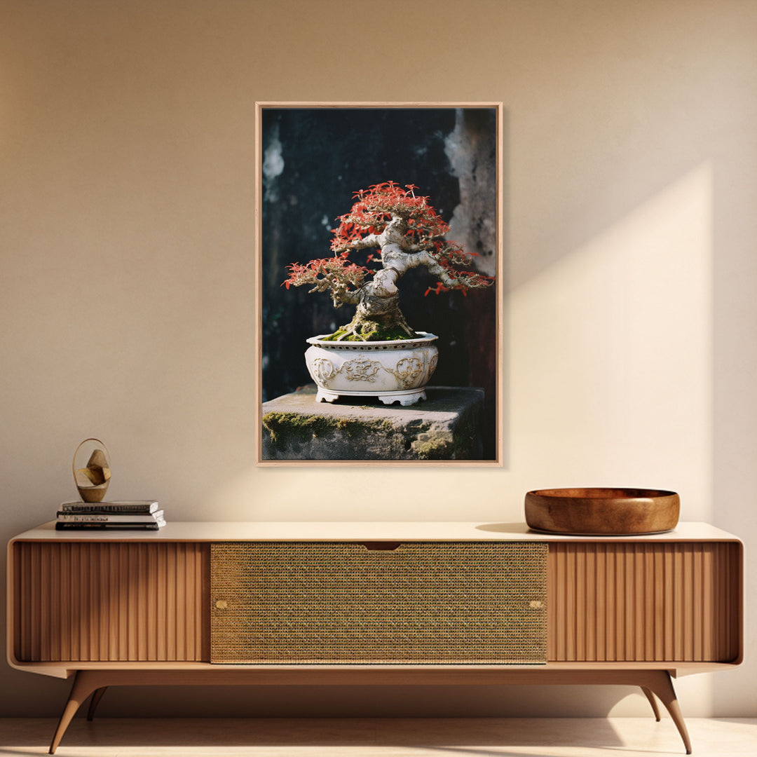 Bonsai Wall Art, Japanese Wall Print, Asian Art, Canvas Print, Wall Art, Vertical Print, Travel Print, Client Gift, College Dorm Decor