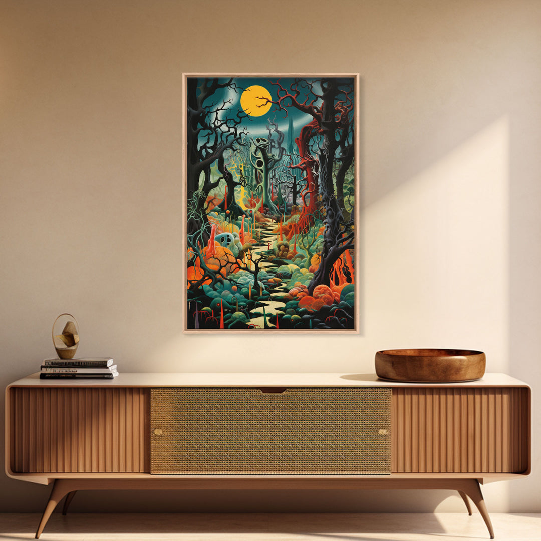 Halloween Wall Art, Spooky Room Decor, Creepy Wall Art, Canvas Print, Wall Art, Vertical Print, Horror Home Decor, Ghost Art Print