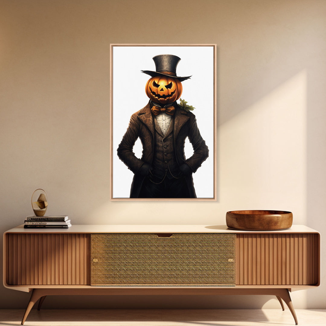 The Victorian Jack O Lantern Man, Vintage Halloween Art, Macabre Halloween Decoration, Dark Macabre, Goth Art, Pumpkin Patch Horror